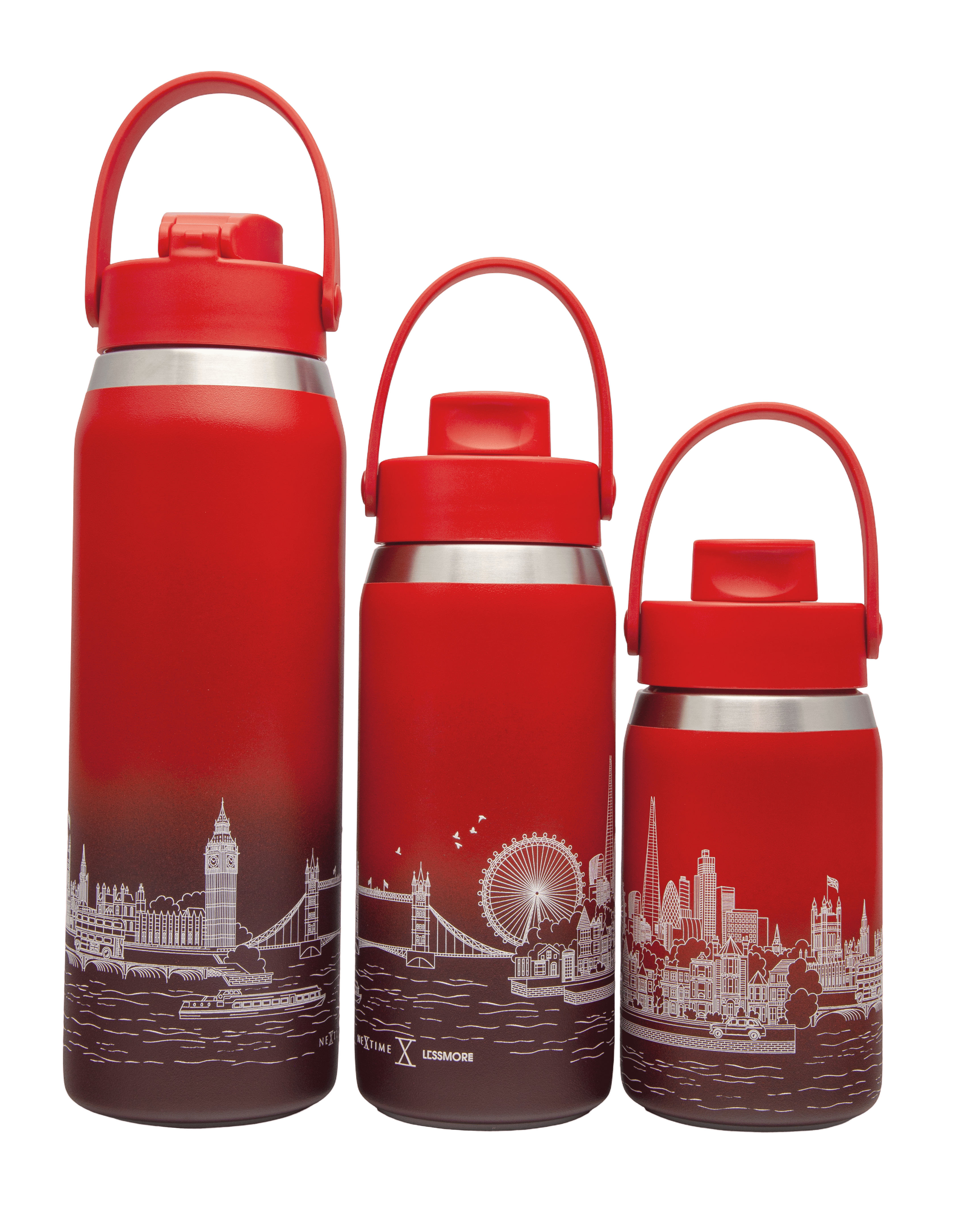 nextime-skyline-bottle-london-355-473-710-ml-royal-red-isolierflasche-edelstahl image 3