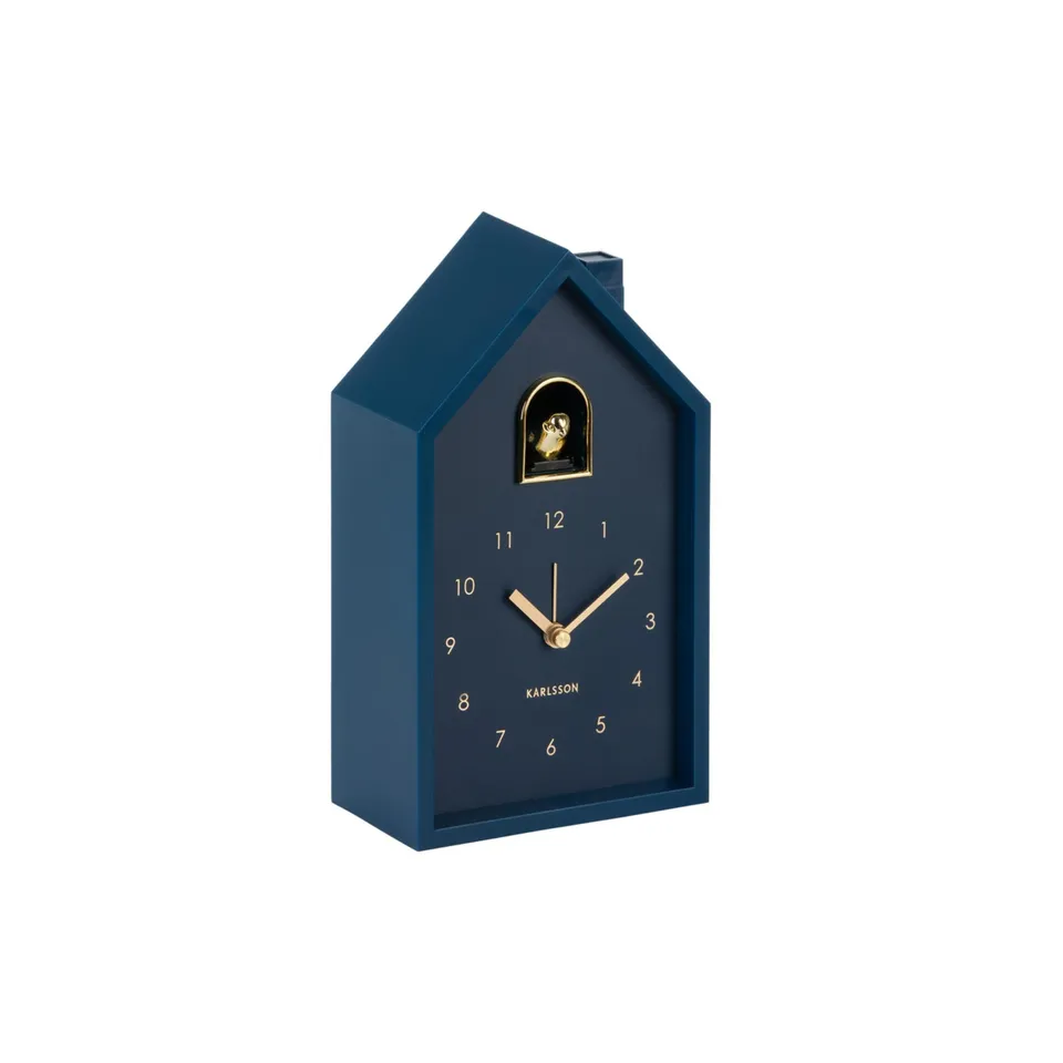 karlsson-wecker-modern-cuckoo-oro-blau-15x11-5x20cm image 1