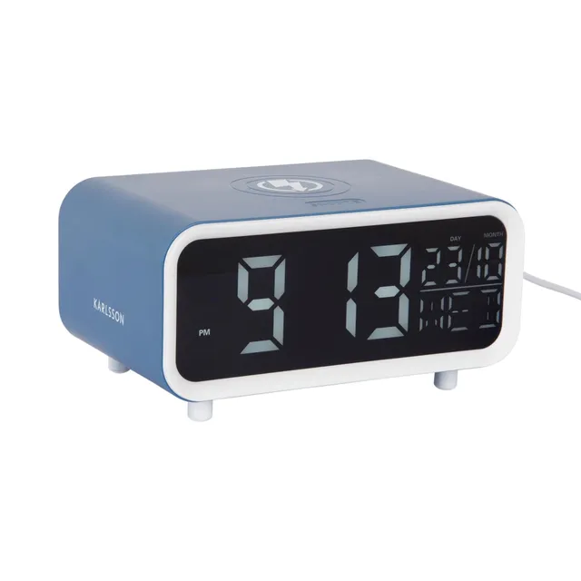 karlsson-chunky-led-wecker-klassisches-blau-17-x-11-x-8-6-cm-mit-handy-ladefunkt image 1