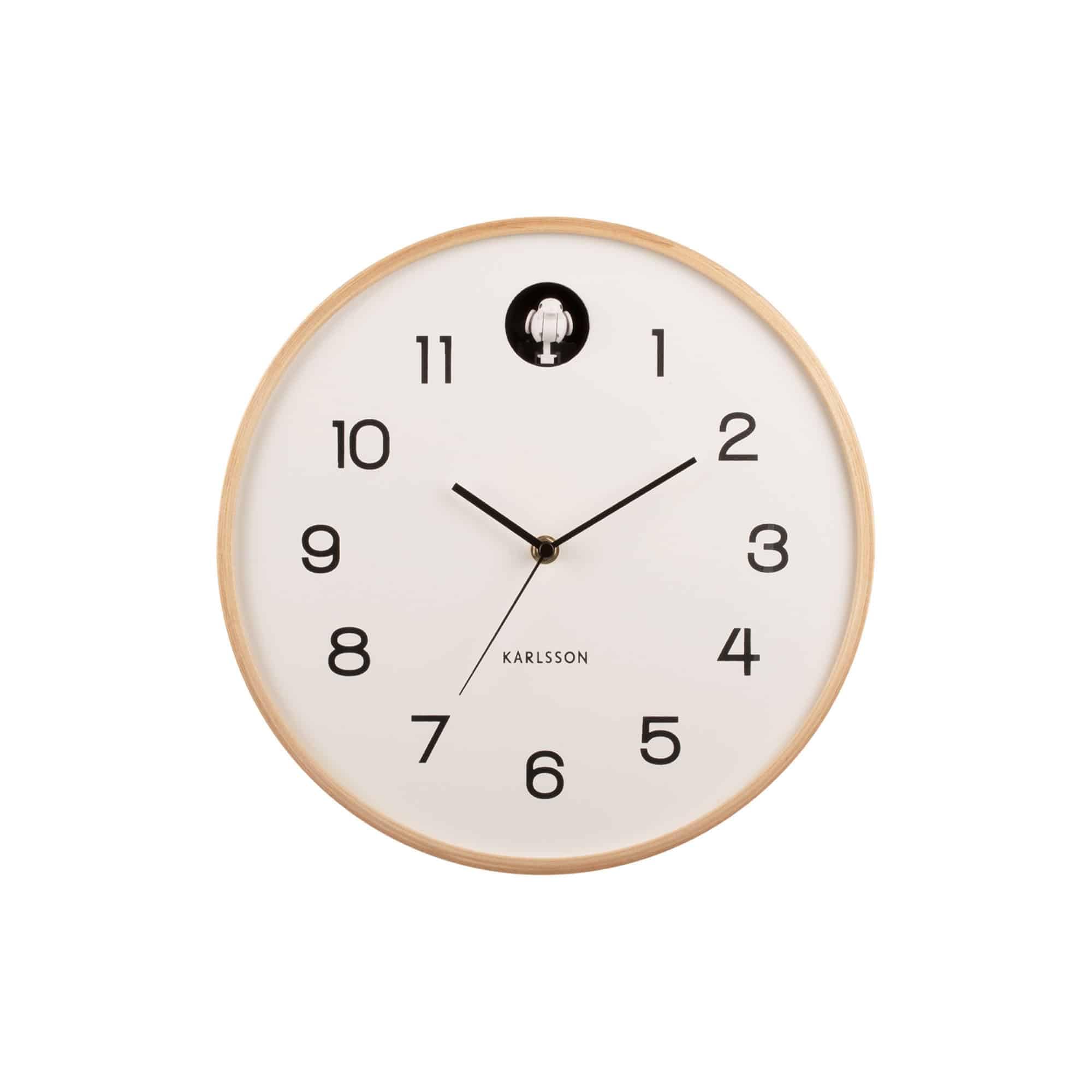 karlsson-natural-cuckoo-wanduhr-wei-31-5-cm image 1