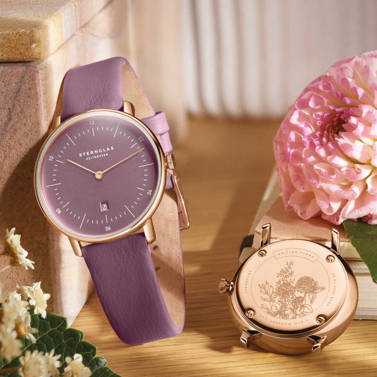sternglas-naos-xs-edition-flora-damenuhr-33-mm-lavendel image 2