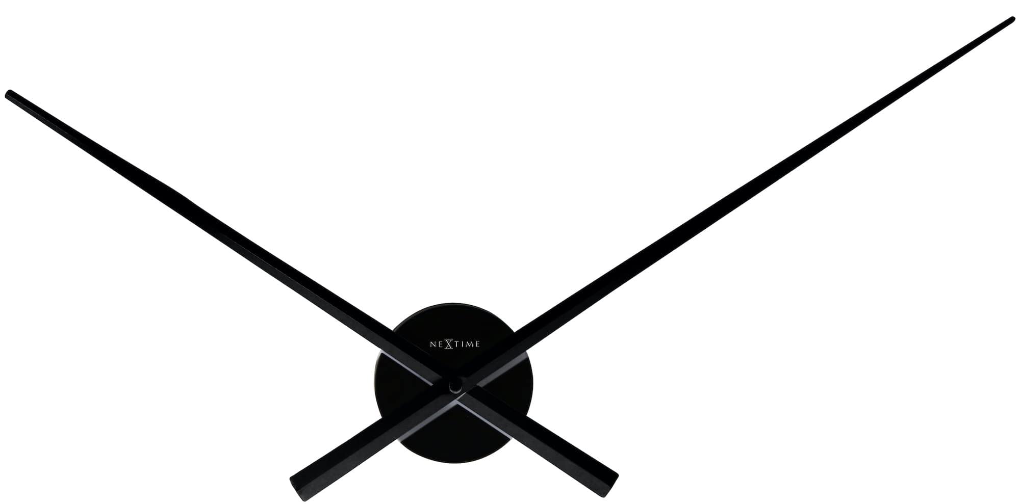 nextime-hands-wanduhr-70-cm-aluminium-silber-wei-schwarz image 1