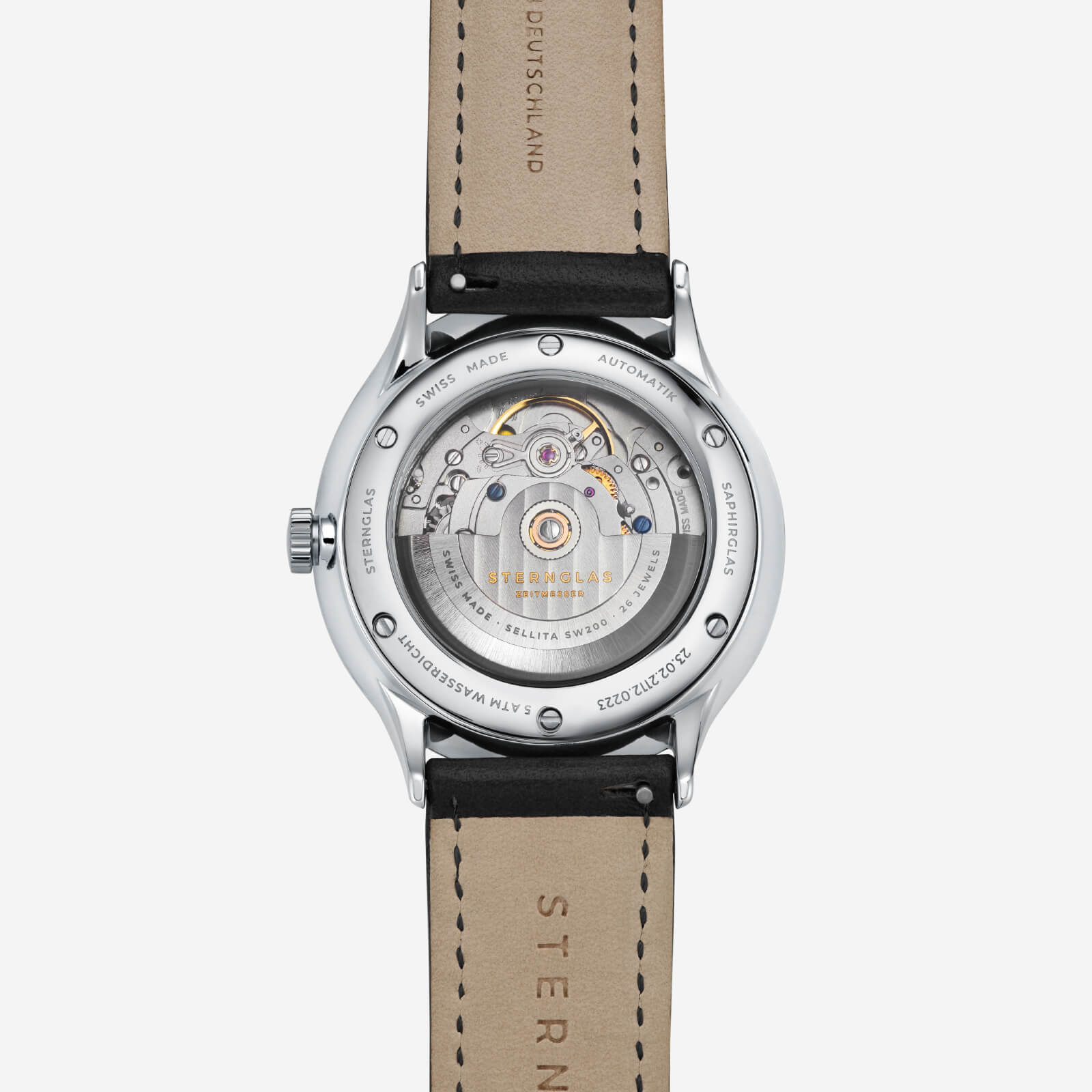 sternglas-kanton-2-0-silber-modena-schwarz-39-mm-leder-herrenuhr image 7