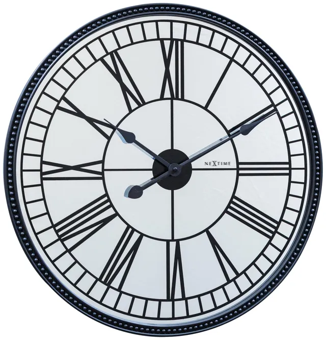 nextime-cleopatra-mirror-wanduhr-56-cm-spiegel-glas-schwarz image 1