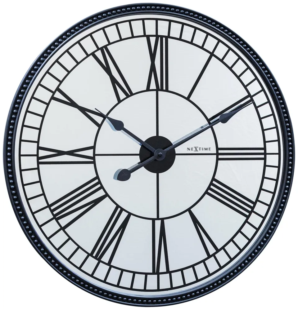 nextime-cleopatra-mirror-wanduhr-56-cm-spiegel-glas-schwarz image 1
