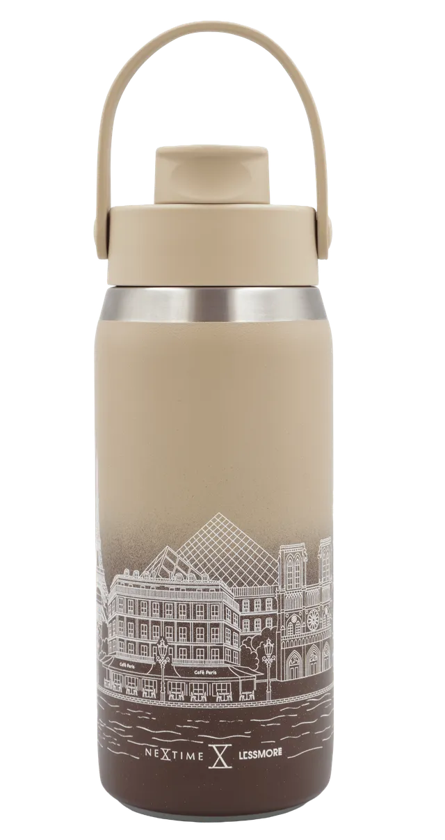 nextime-skyline-bottle-paris-thermoflasche-355-473-710-ml-braun image 1
