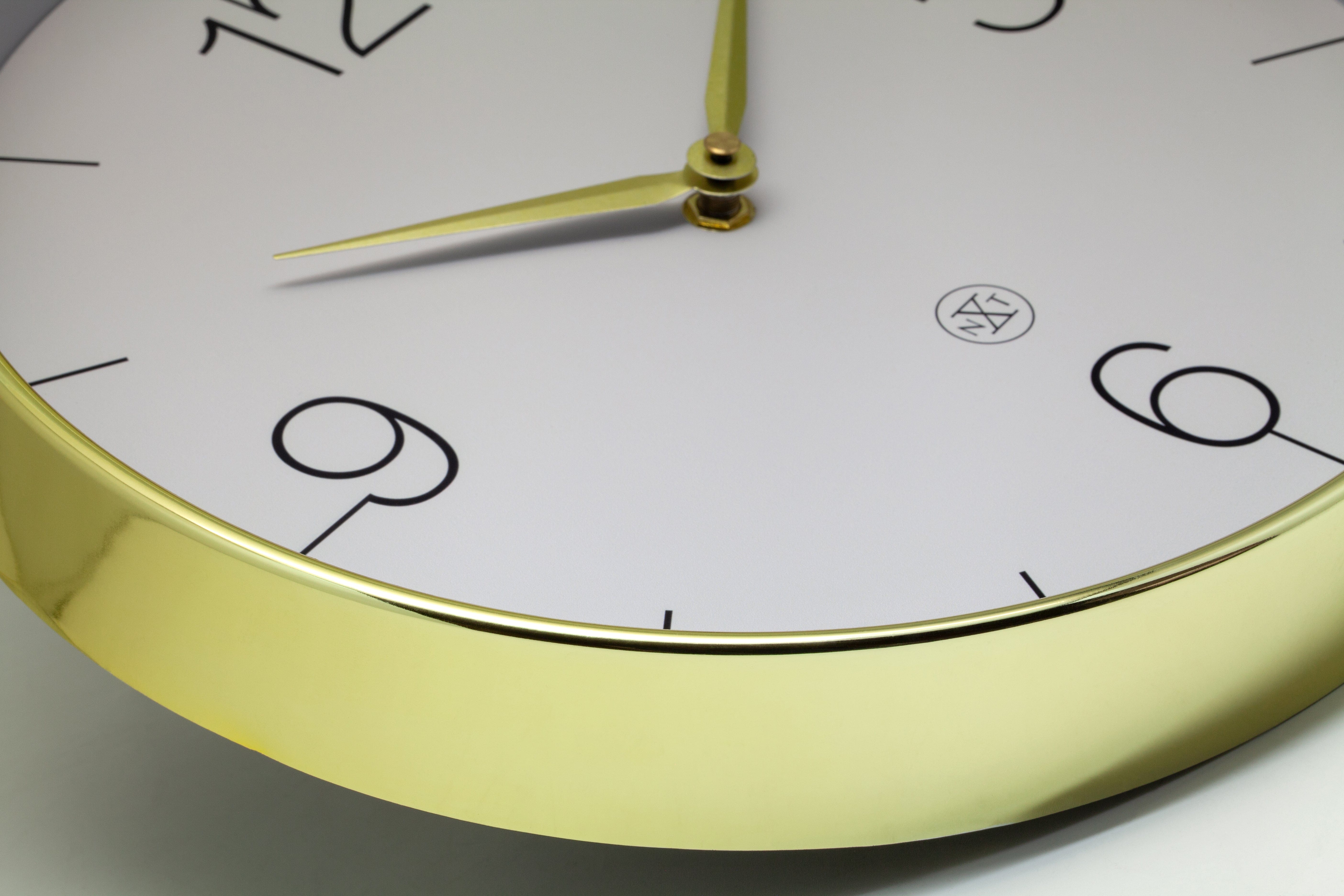 nextime-finesse-wanduhr-analog-30-5-cm-kunststoff-gold-chrom-grau image 7