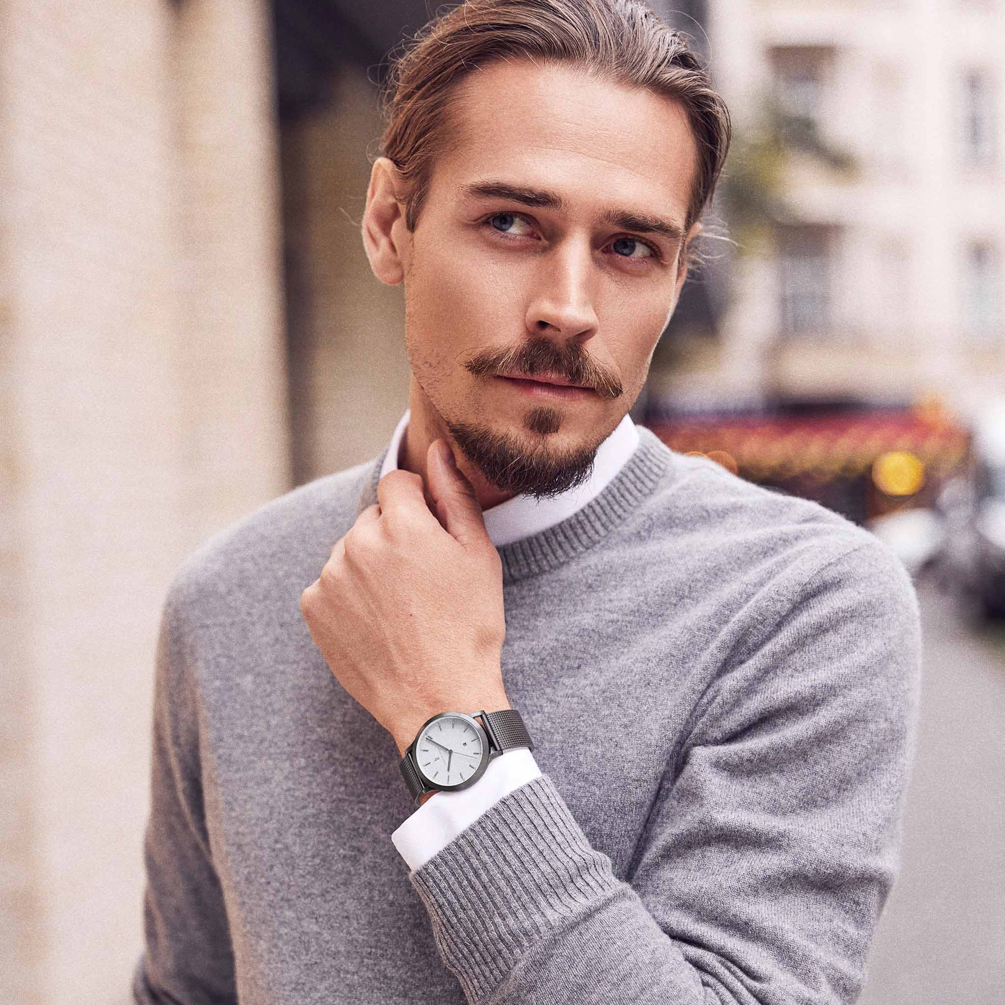 lilienthal-berlin-huxley-dark-silver-white-armbanduhr image 8