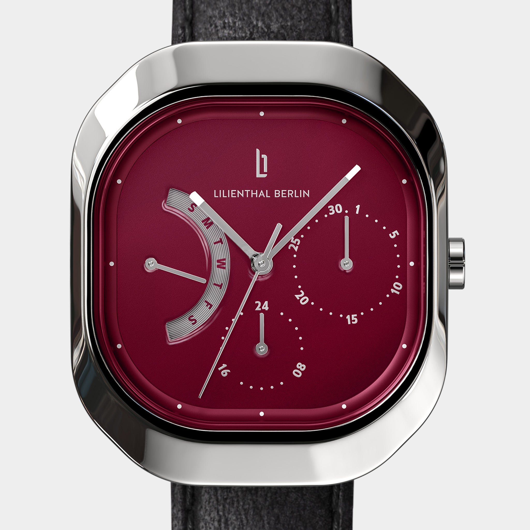 lilienthal-berlin-multimatica-uhr-silver-bordeaux-2 image 6