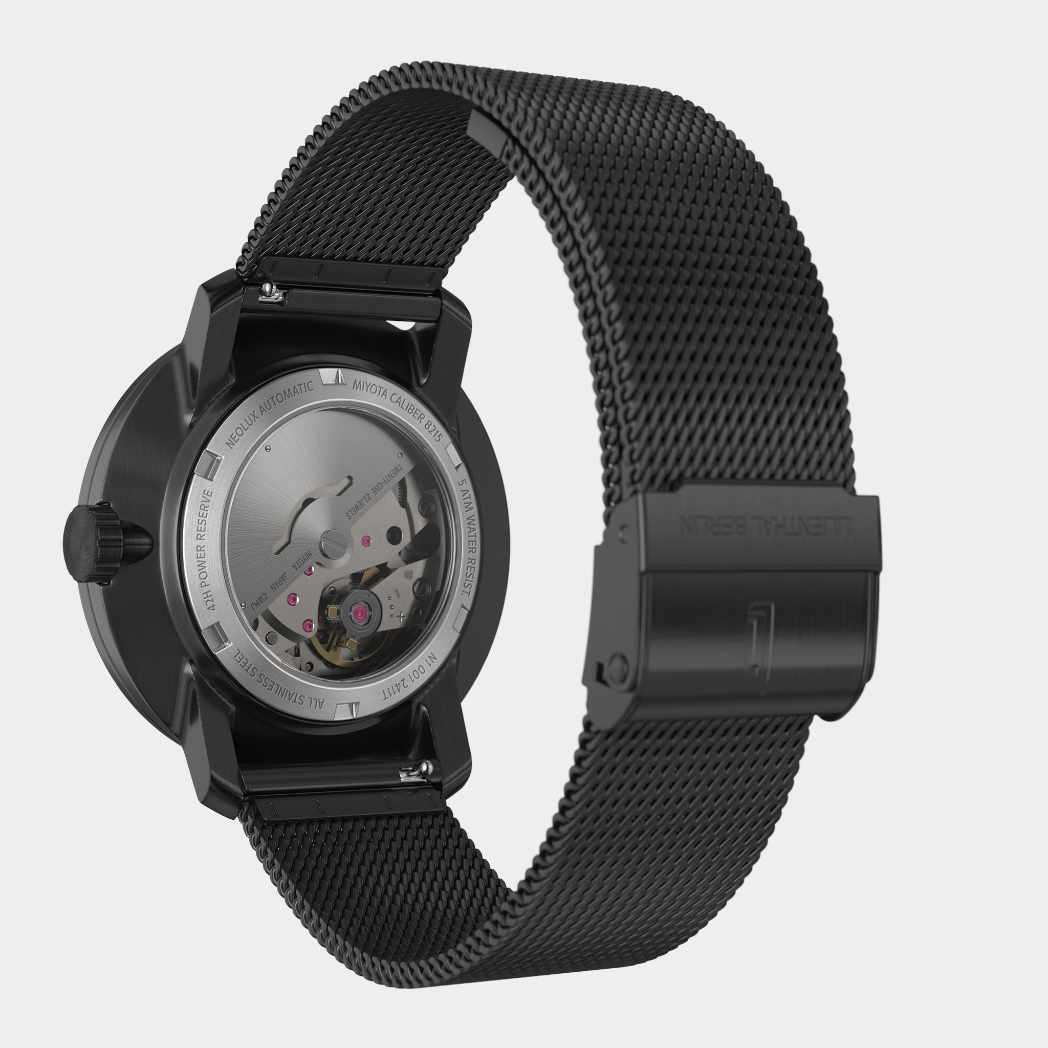 lilienthal-berlin-neolux-automatik-slate-grey-42-mm-edelstahl-mit-mesh-armband image 8
