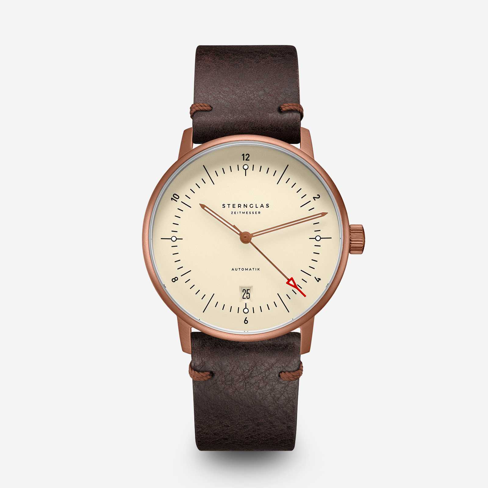 sternglas-naos-automatik-alabaster-bronze-uhr-38-mm-leder image 1