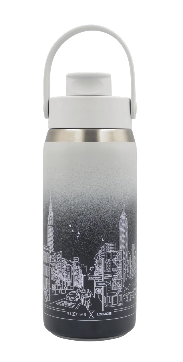 nextime-skyline-bottle-new-york-355-473-710-ml-steel-gray-isolierflasche-edelsta image 1