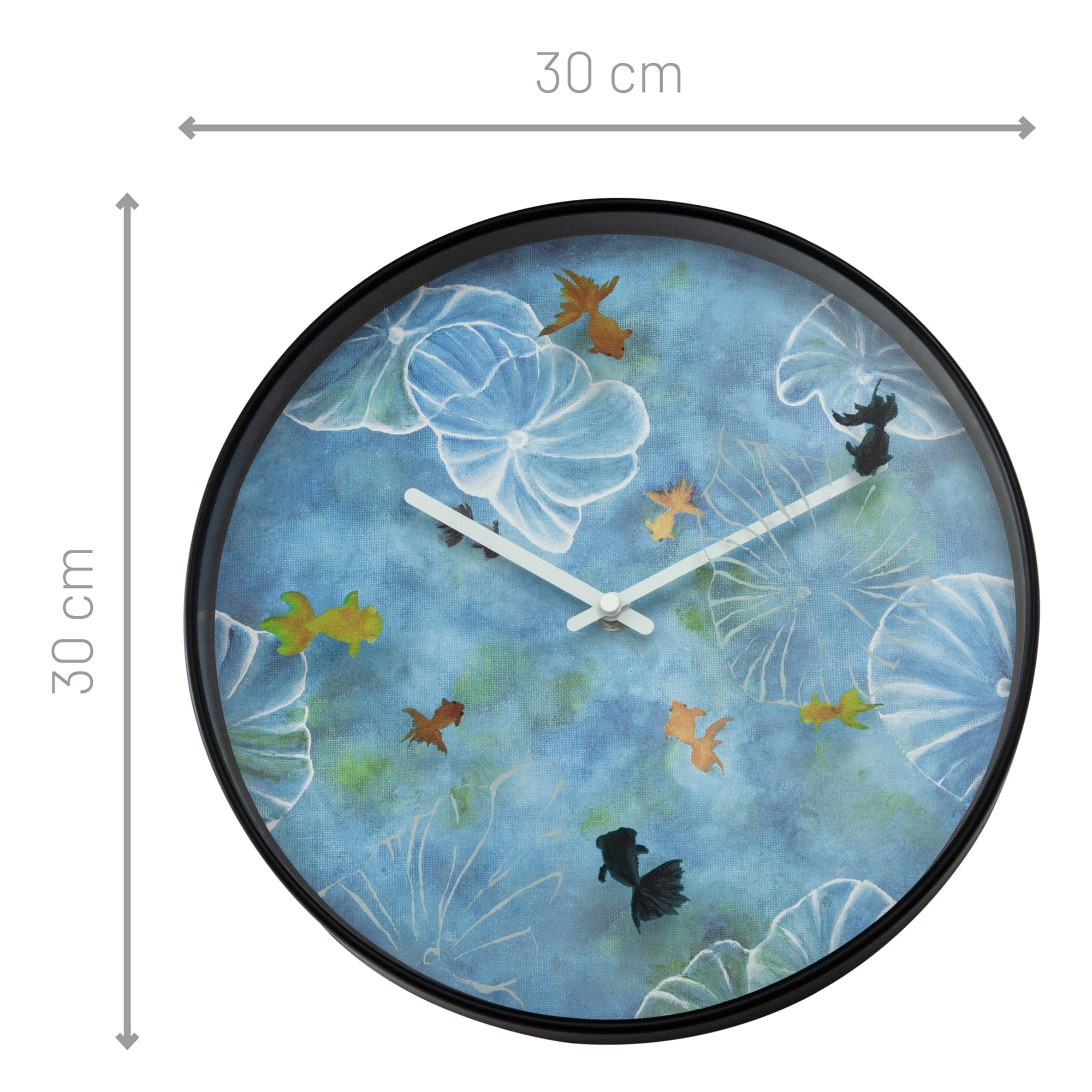 nextime-pond-wanduhr-30-cm-analog-blau-kunststoff-lautlos image 5
