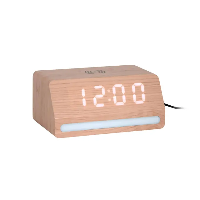 karlsson-wecker-retro-hellbraun-10x16-5x7-5-cm-led-wecker-mit-handy-ladefunktion image 1