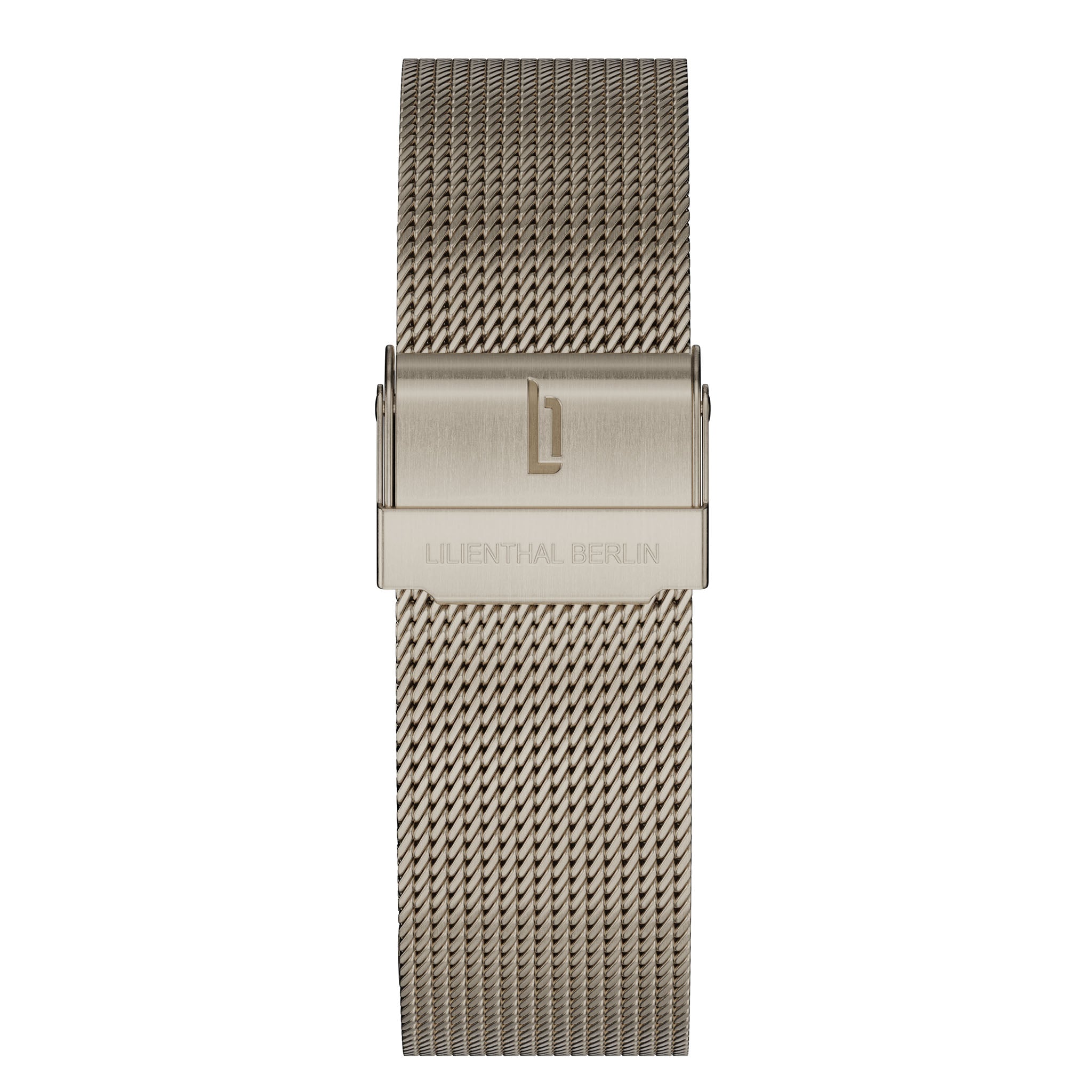 lilienthal-berlin-mesh-strap-beige-brushed-metall-wechselarmband image 1