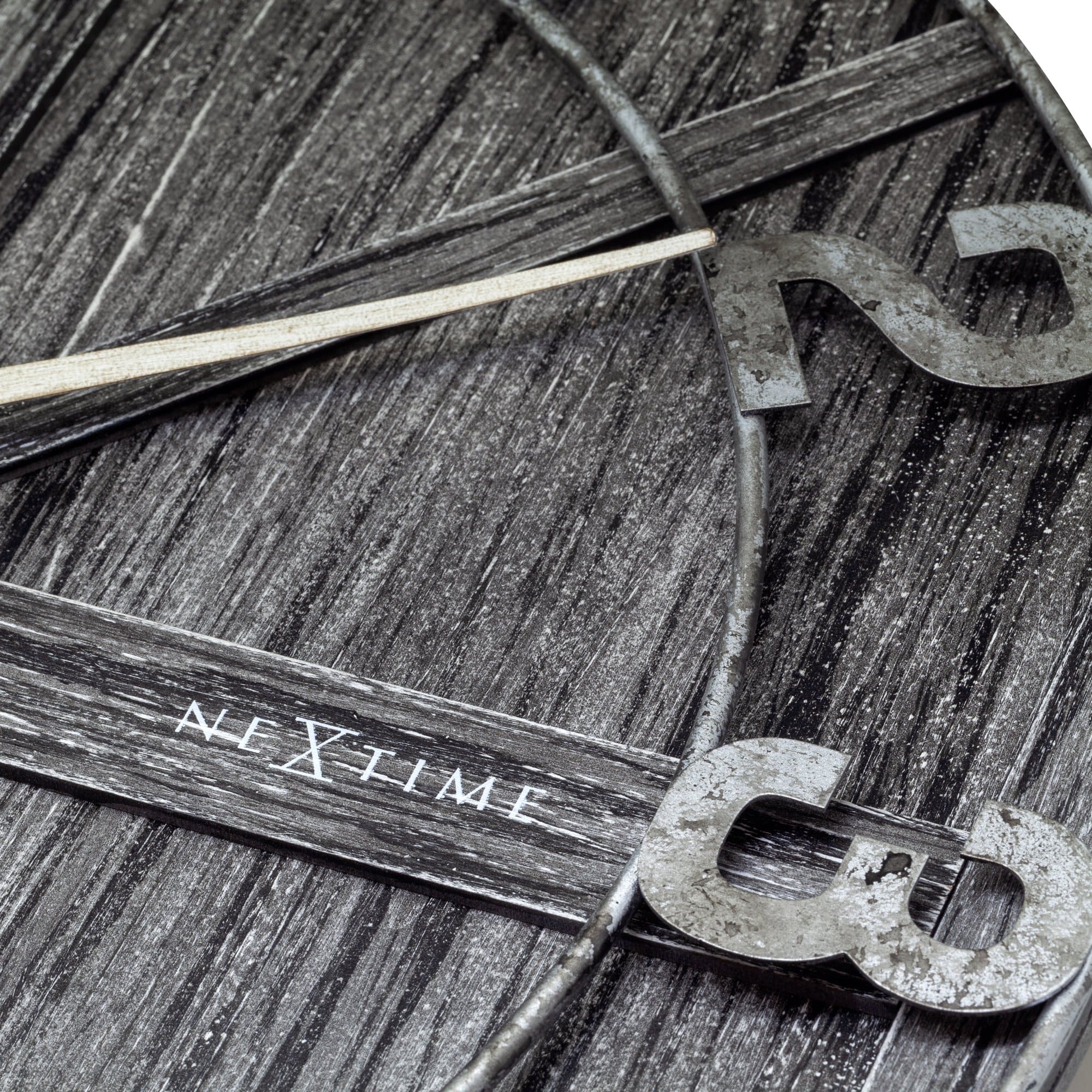 nextime-york-gro-e-wanduhr-50-cm-lautlos-holz-metall-schwarz image 3