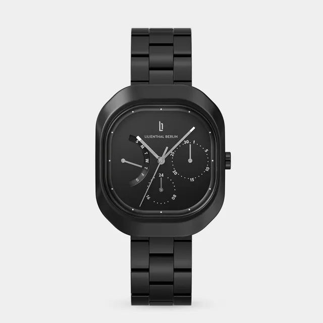 lilienthal-berlin-multimatica-all-black-rechteckuhr image 1