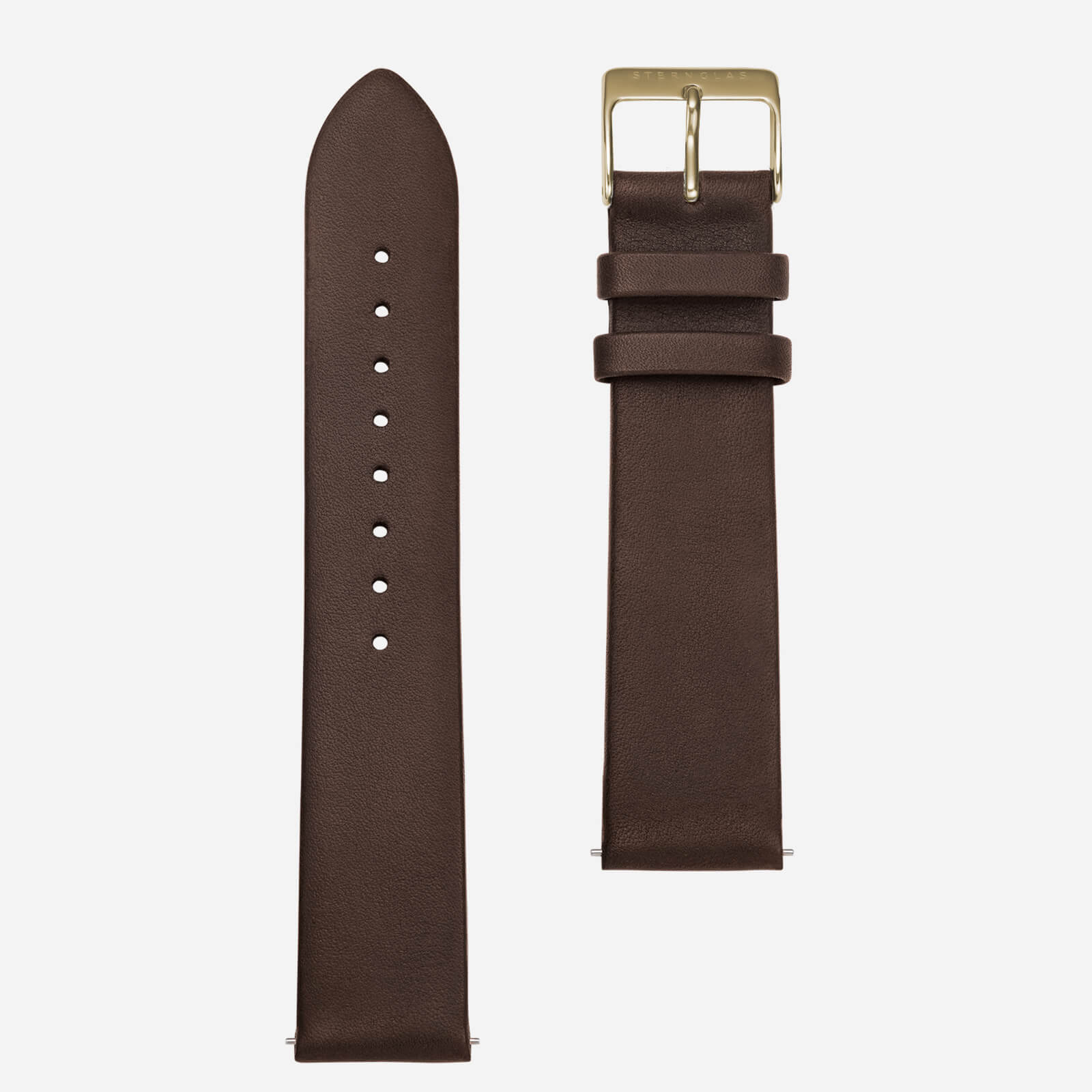 sternglas-premium-lederarmband-20-mm-dunkelbraun-gold image 1