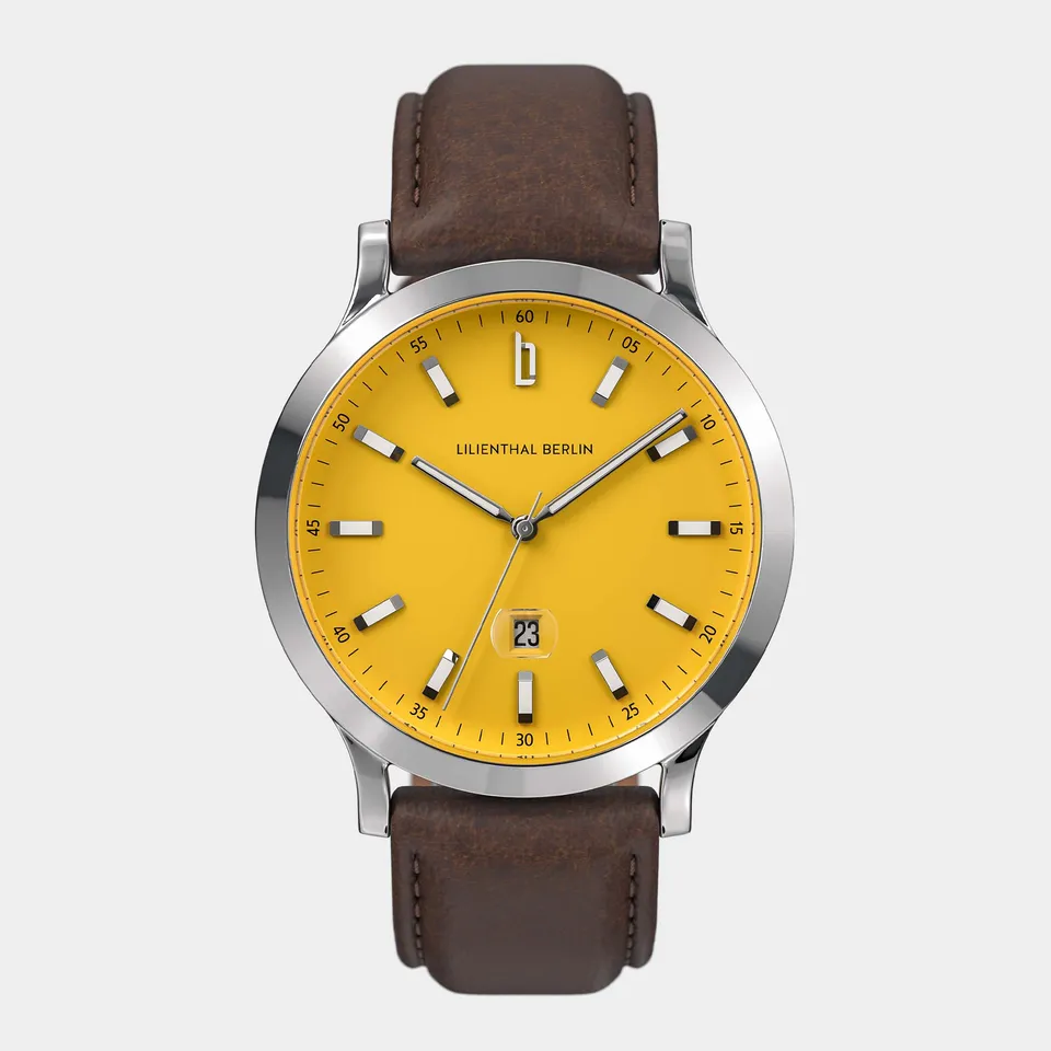 lilienthal-berlin-huxley-ii-armbanduhr-canary-yellow-40-mm image 1