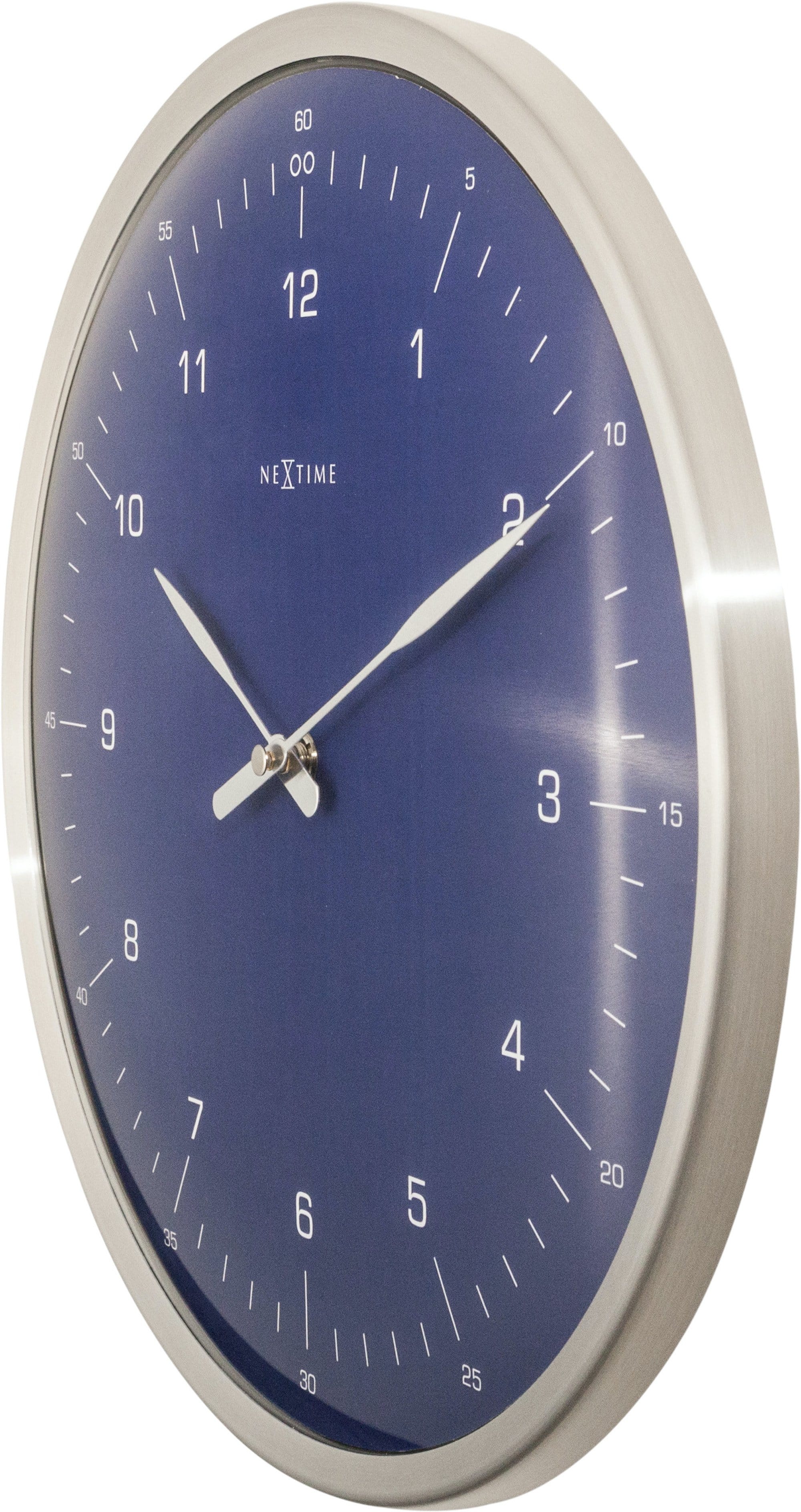 nextime-60-minutes-wanduhr-33-cm-metall-gew-lbtes-glas-blau-wei-schwarz image 3