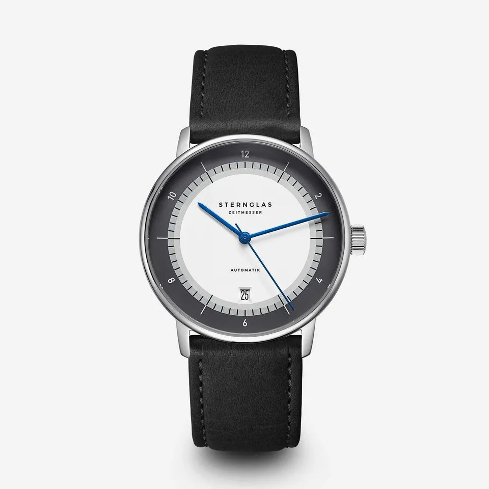 sternglas-naos-automatik-edition-60-lumatik-automatikuhr-38-mm-silber-mit-lederb image 1