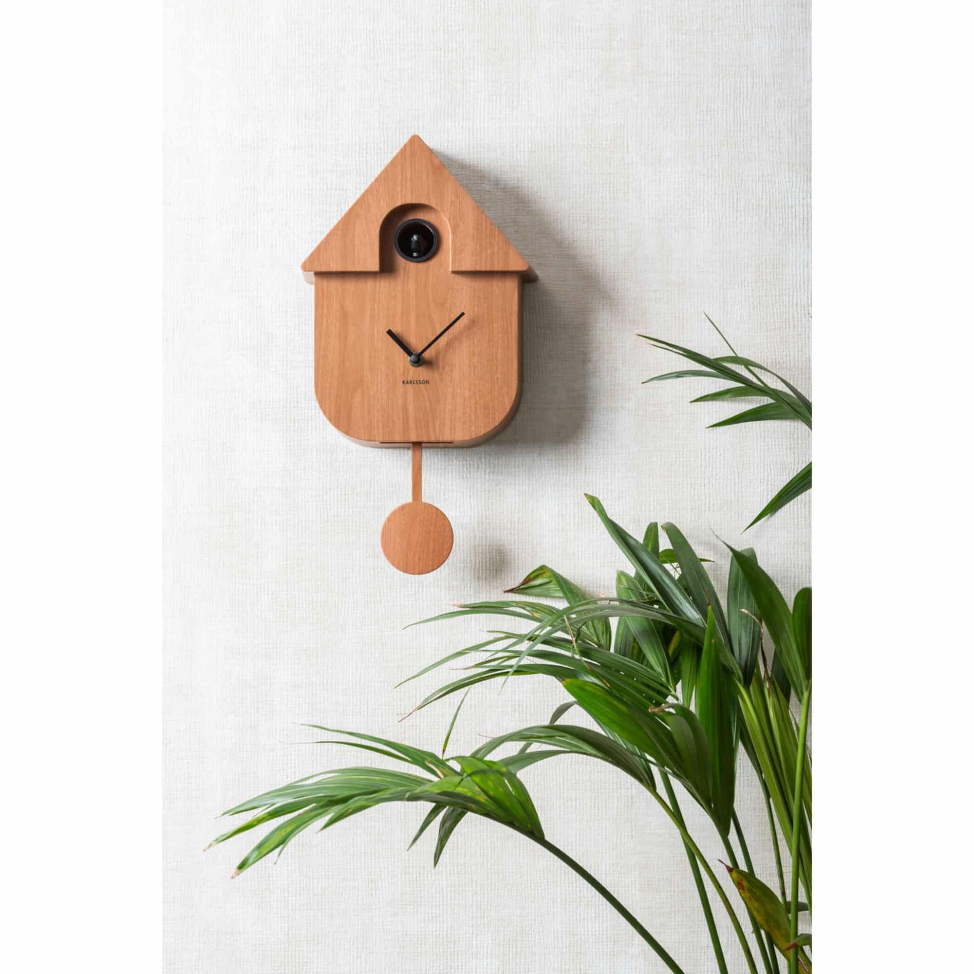 karlsson-modern-cuckoo-kuckucksuhr-braun-21-5-x-8-5-x-41-cm image 2