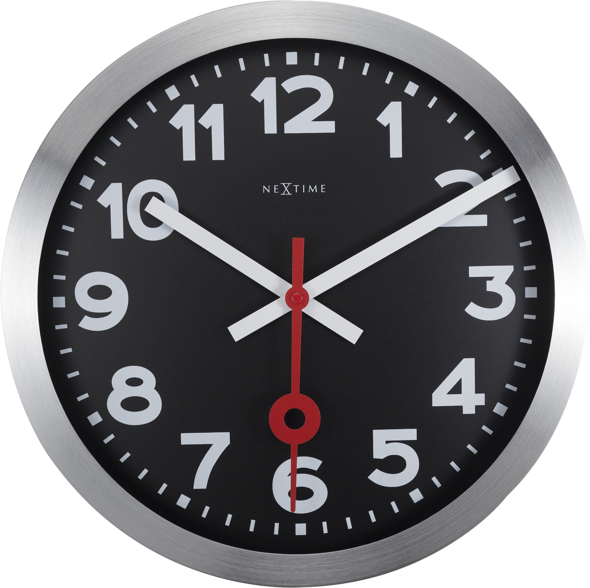 nextime-station-numbers-wand-und-tischuhr-19-cm-aluminium-schwarz image 7