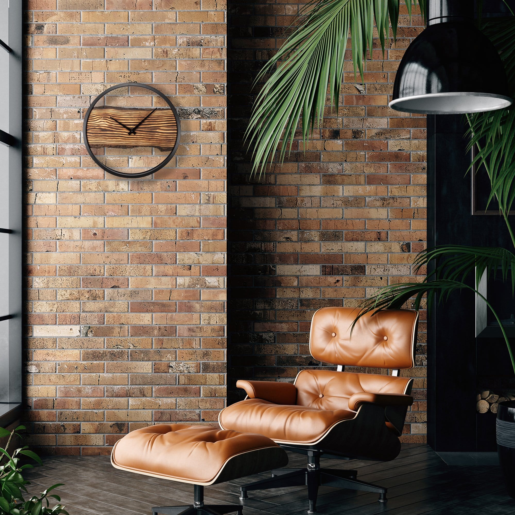 nextime-forest-holz-wanduhr-30-cm-holz-metall-schwarz-lautlos image 8