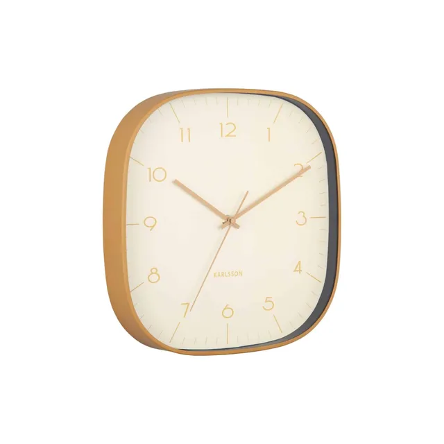 karlsson-grato-cuadrado-wanduhr-ocker-4-3x29x29cm image 1