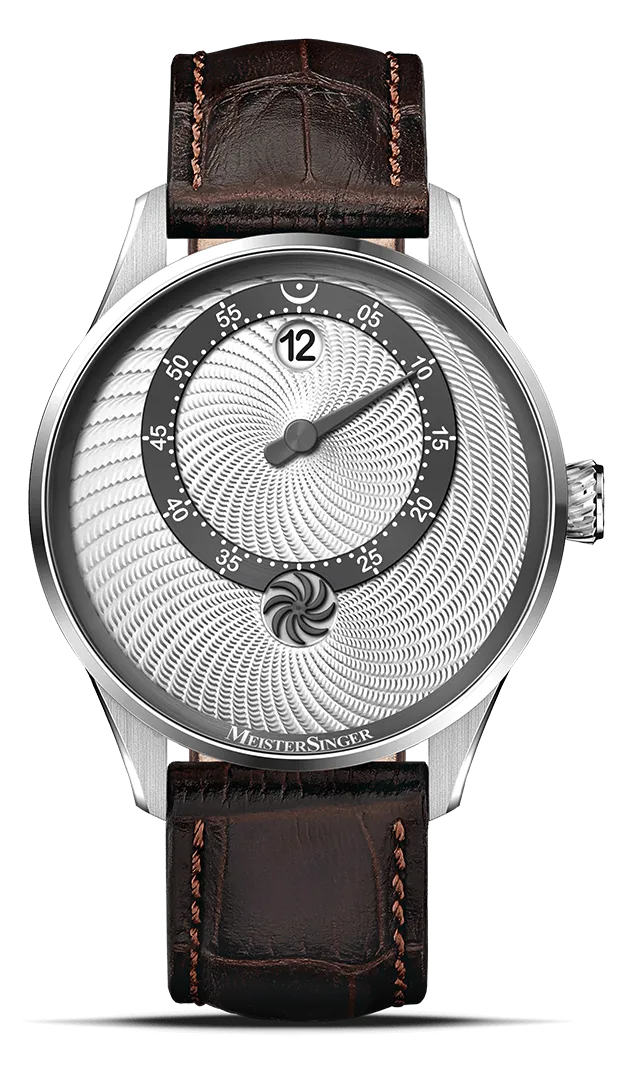meistersinger-edition-panthero-jumping-hour-guillochage-silber-einzeiger-armband image 1