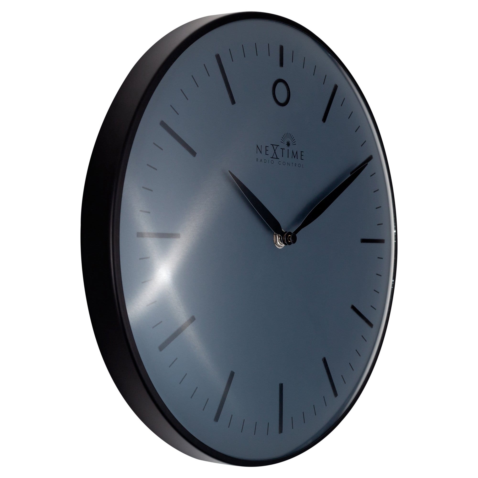 nextime-glamour-small-rcc-funk-wanduhr-30-cm-metall-mit-glas image 2