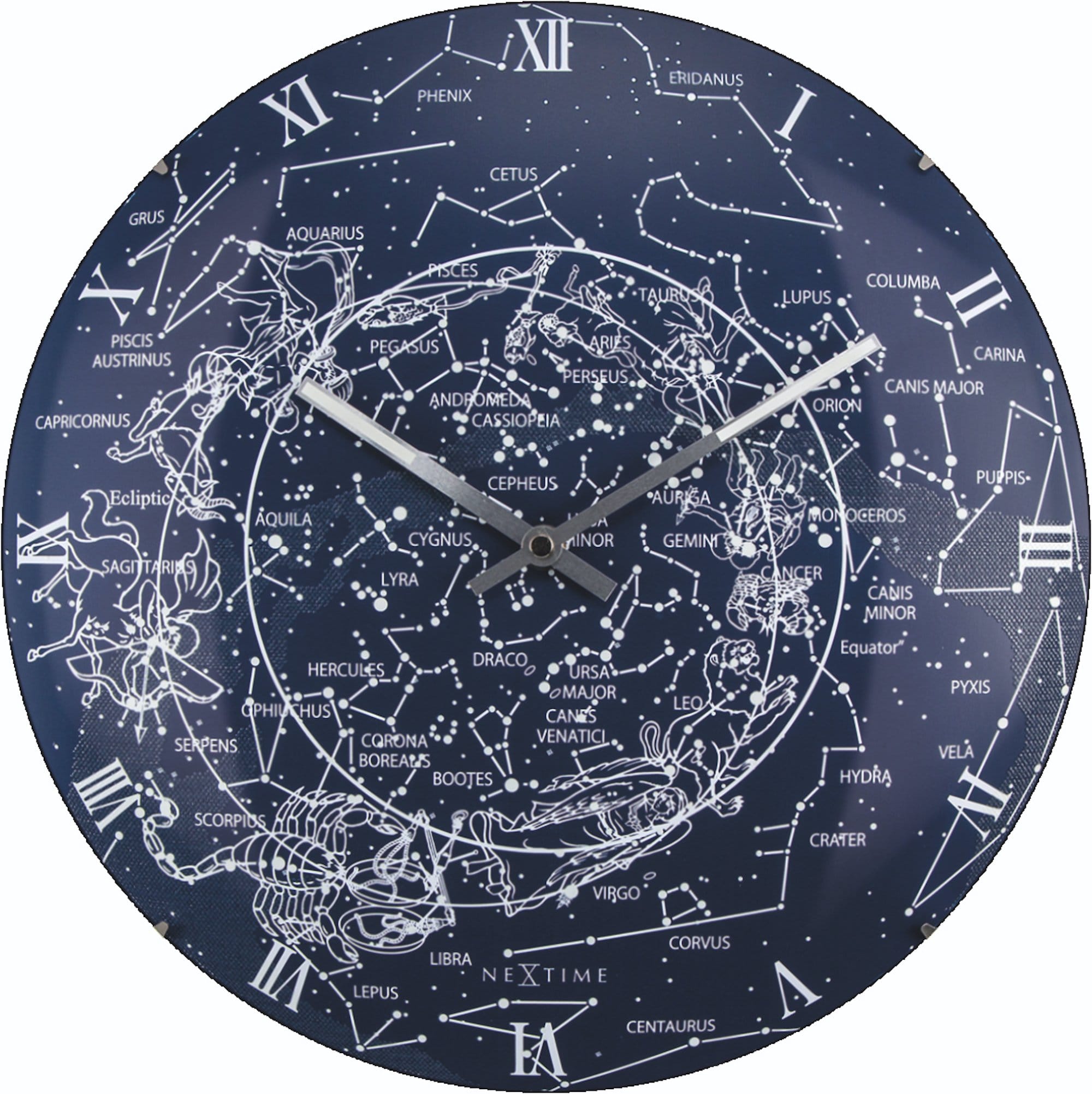 nextime-milky-way-dome-wanduhr-35-6-cm-glow-in-the-dark-mit-glas-dome image 3