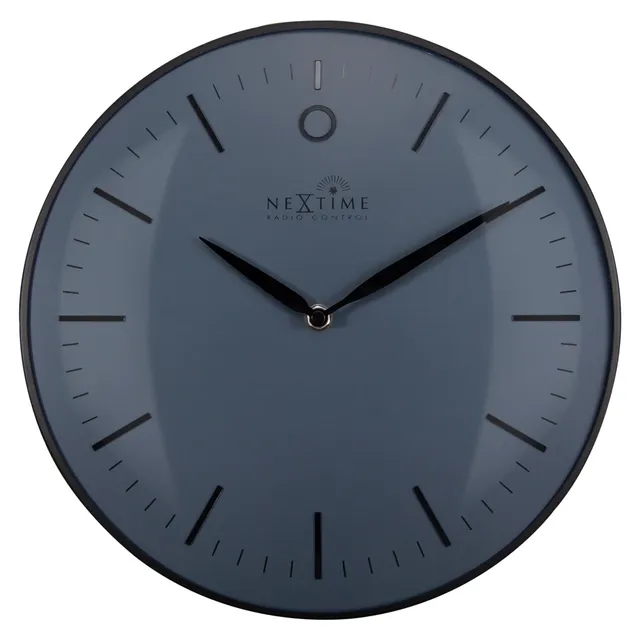 nextime-glamour-small-rcc-funk-wanduhr-30-cm-metall-mit-glas image 1