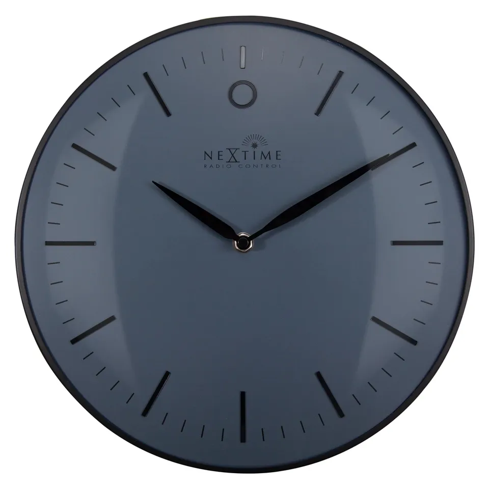 nextime-glamour-small-rcc-funk-wanduhr-30-cm-metall-mit-glas image 1