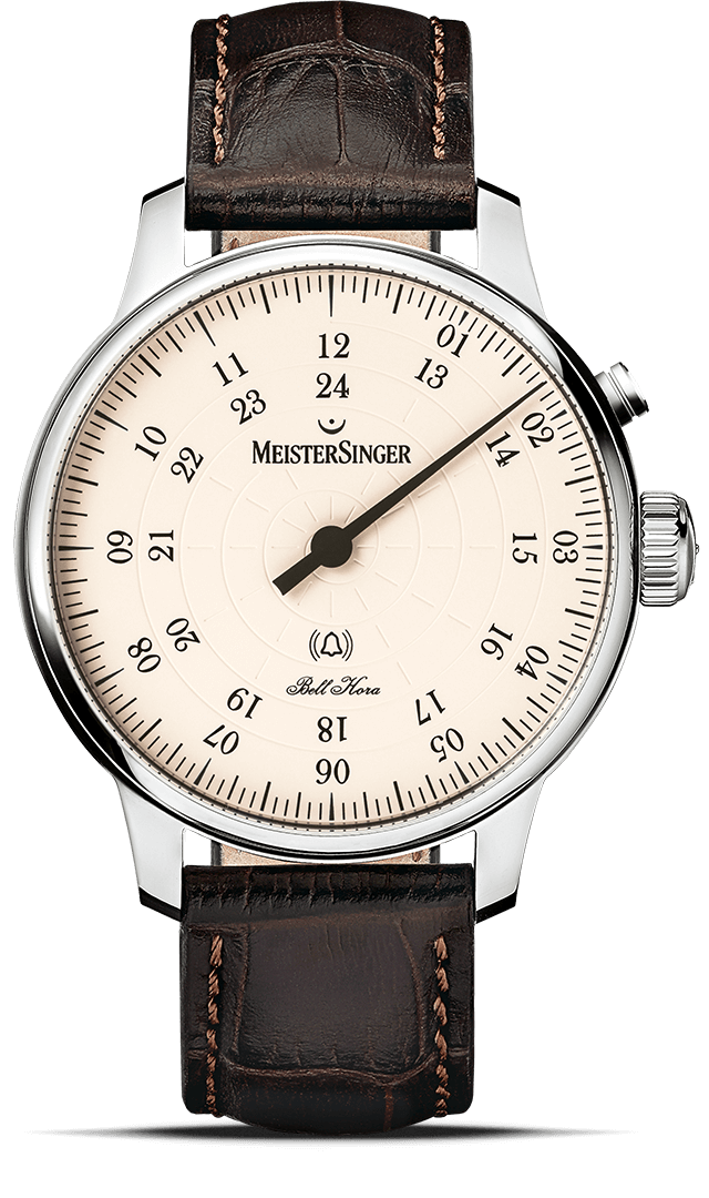 meistersinger-bell-hora-elfenbein-einzeiger-armbanduhr-mit-ton image 1