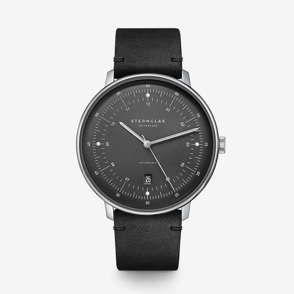sternglas-hamburg-automatik-herrenuhr-42-mm-graphit image 1