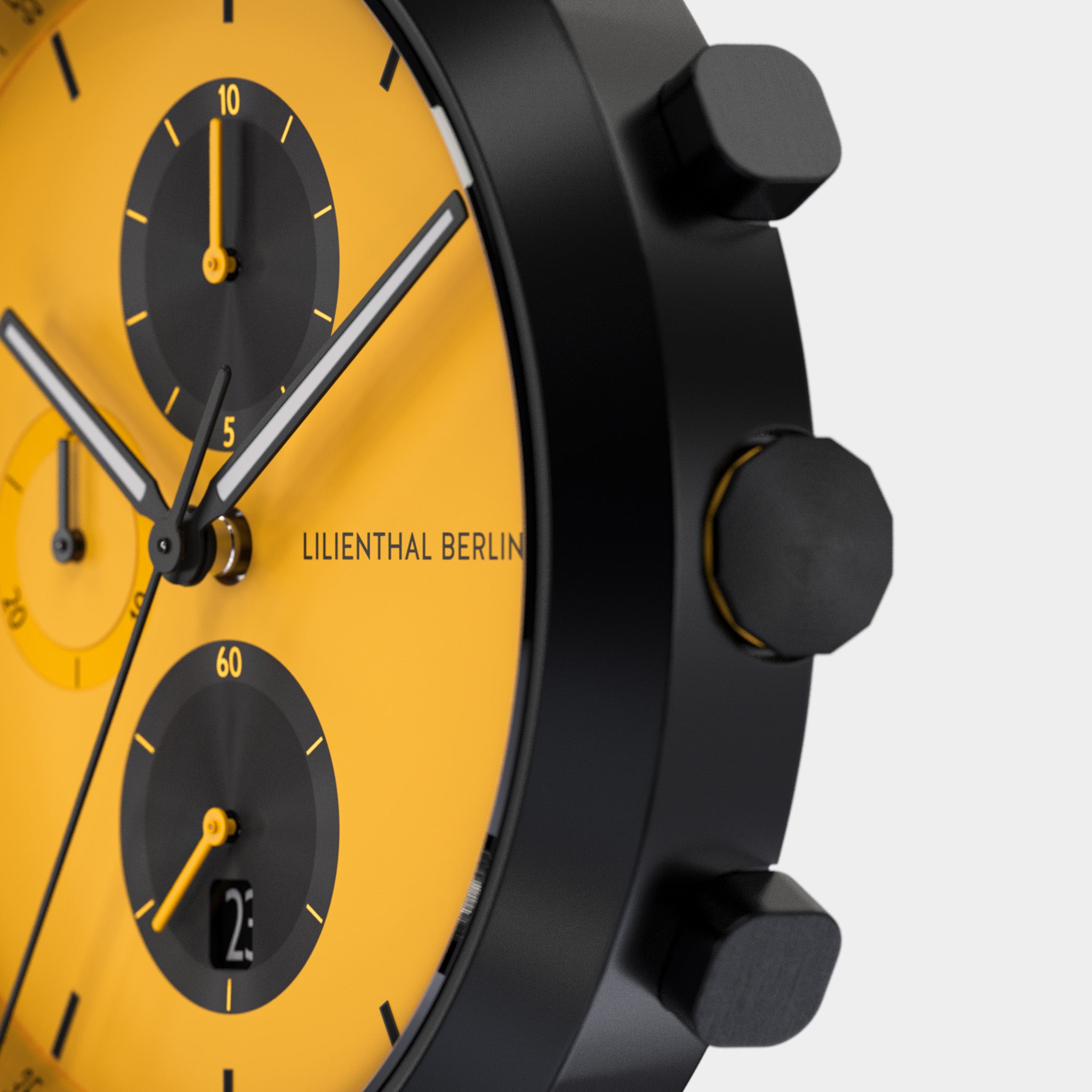 lilienthal-berlin-chronograph-line-2-armbanduhr-grau-gelb-leder image 5