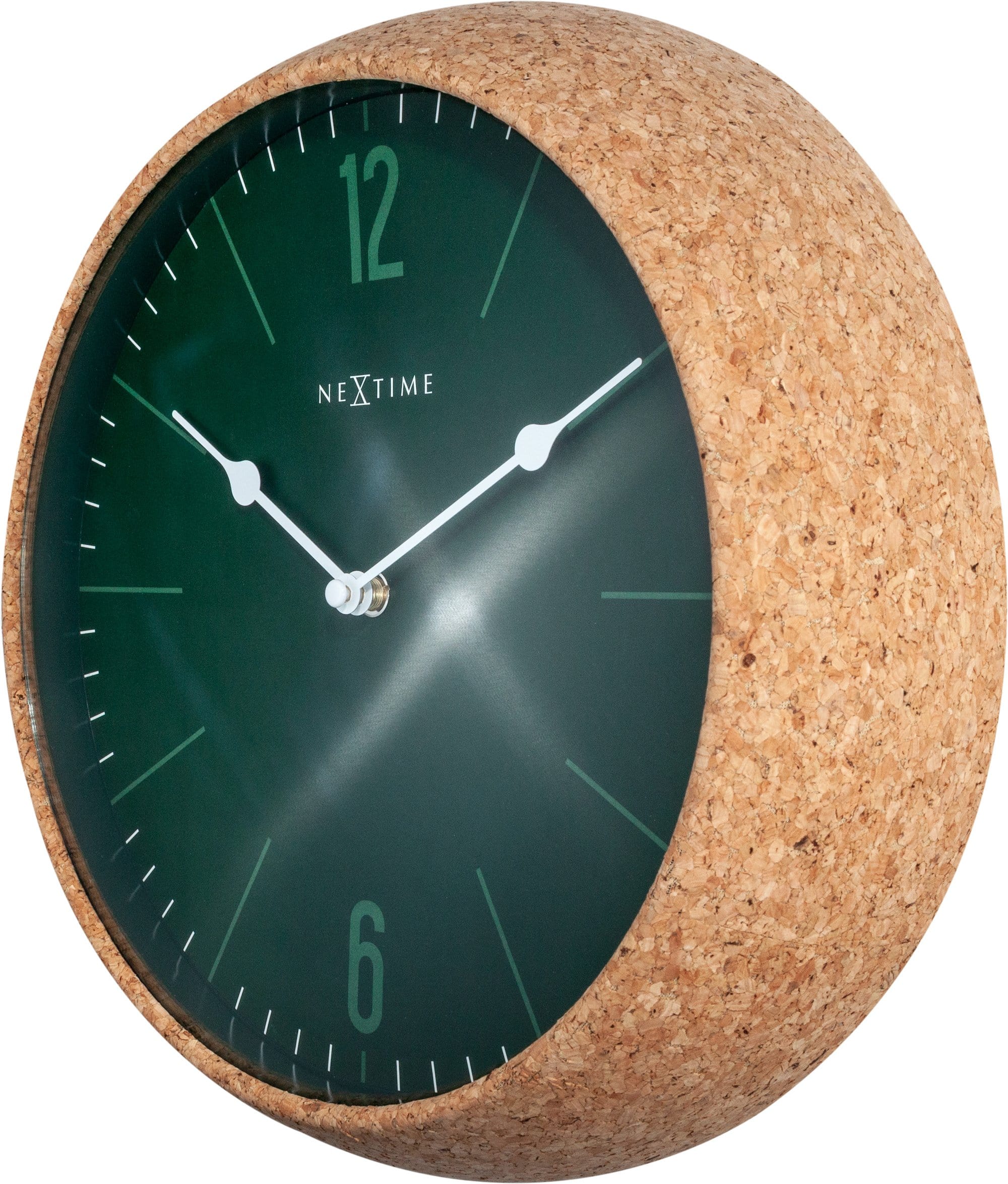 nextime-cork-wanduhr-30-cm-kork-glas-lautlos image 4