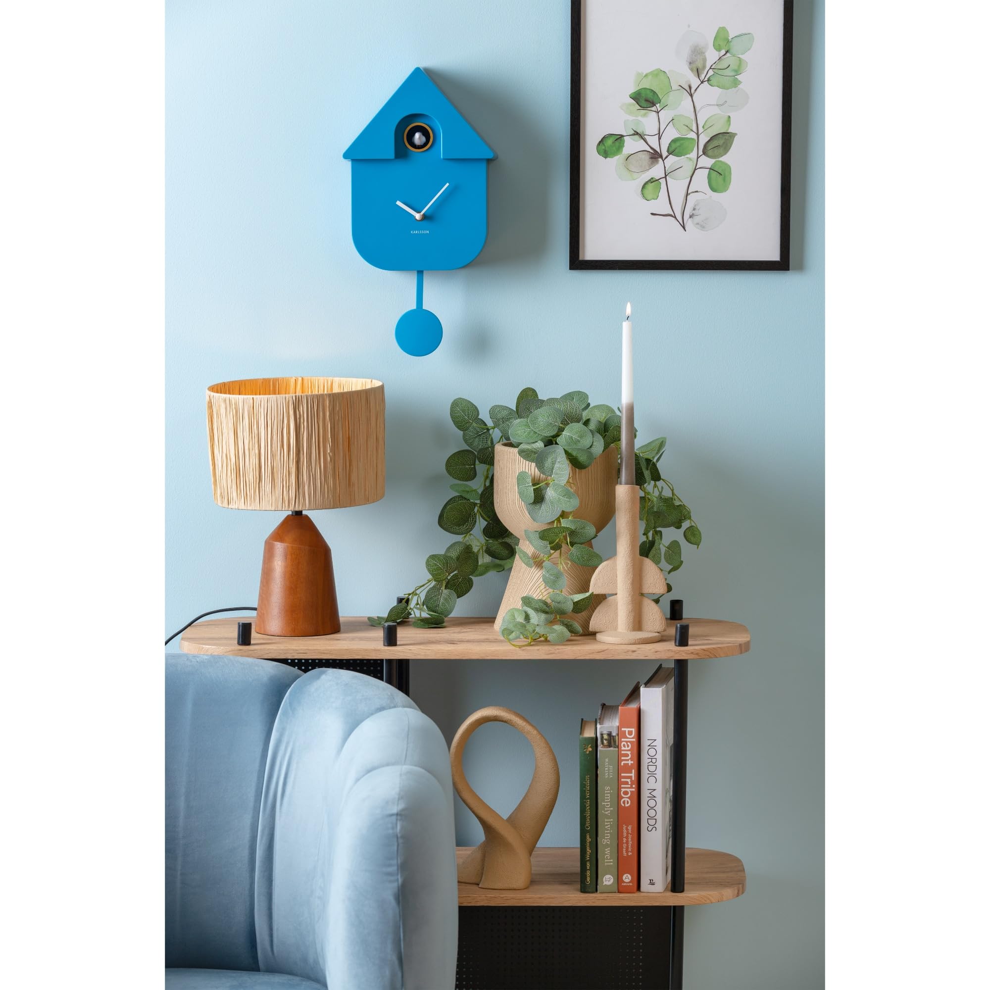 karlsson-modern-cuckoo-kuckucksuhr-blau-21-5-x-8-5-x-41-cm-thermoplast image 2