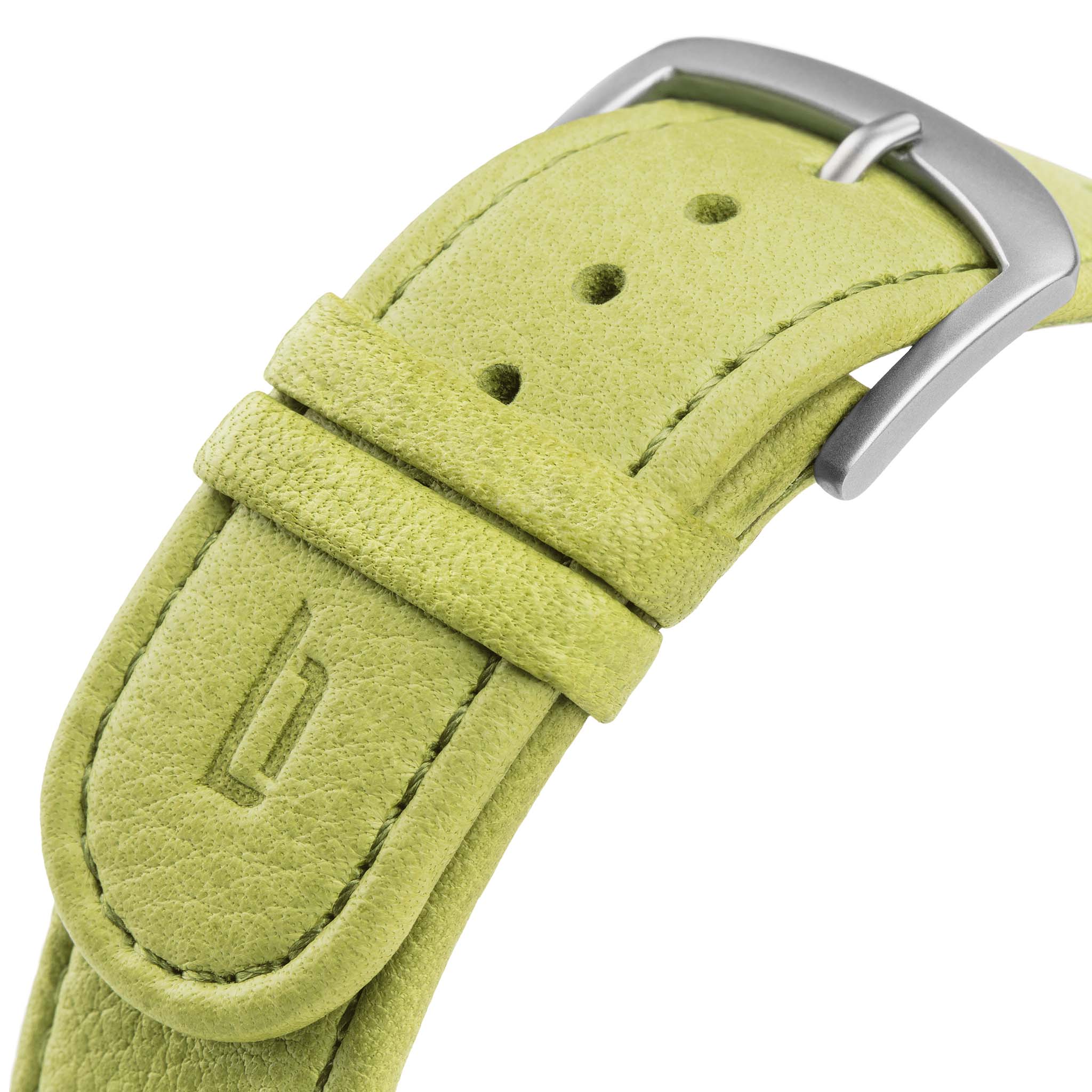 lilienthal-berlin-leather-armband-light-green-leder-uhrenarmband image 2