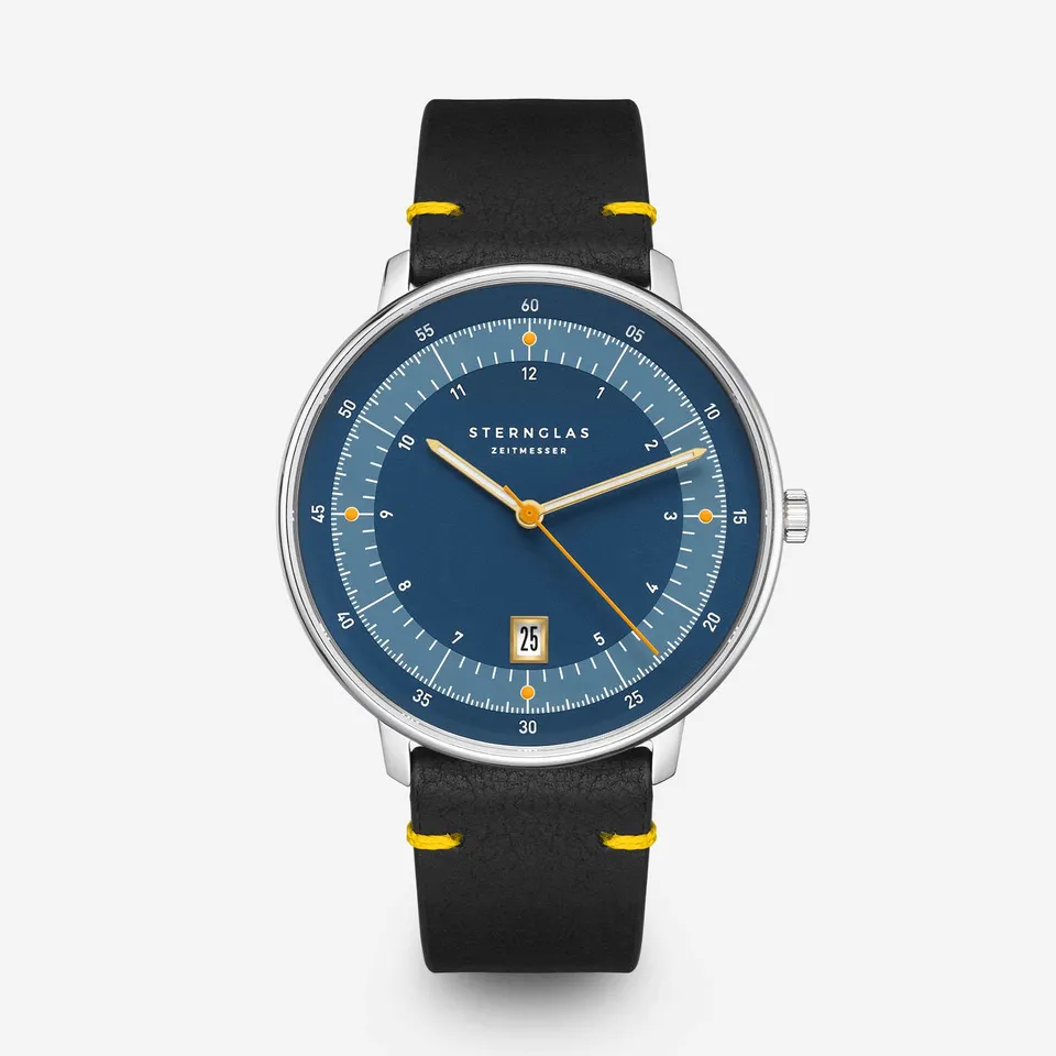 sternglas-hamburg-edition-1911-uhr-42-mm-herren-uhr-dunkelblau-elbtunnel-design image 1