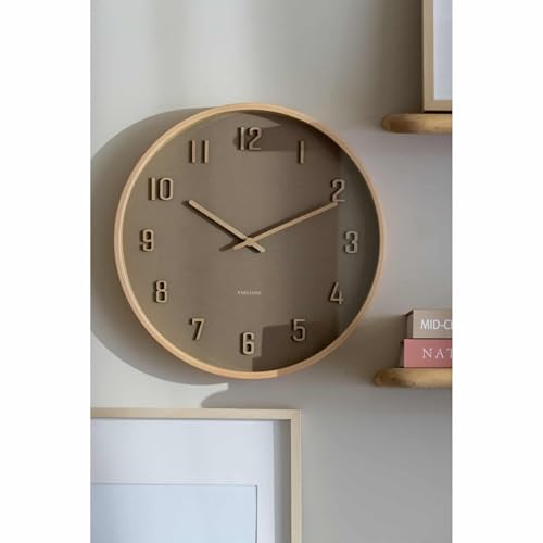 karlsson-wanduhr-nervadura-small-sanftes-braun-40-8-cm-echtholz-wanduhr image 5