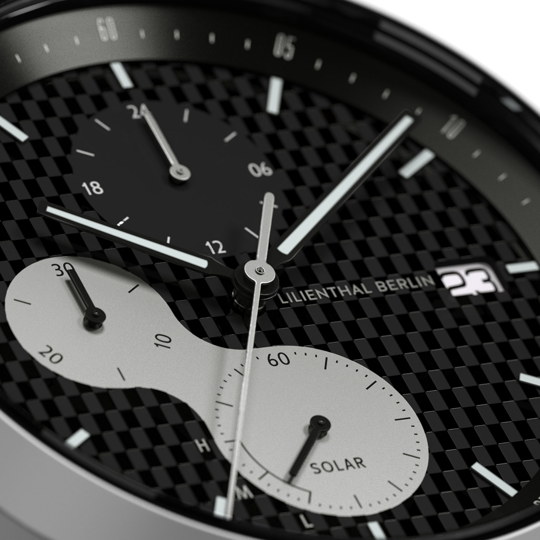 lilienthal-berlin-chronograph-solar-edition-iii-carbon-armbanduhr-mit-meshband image 4