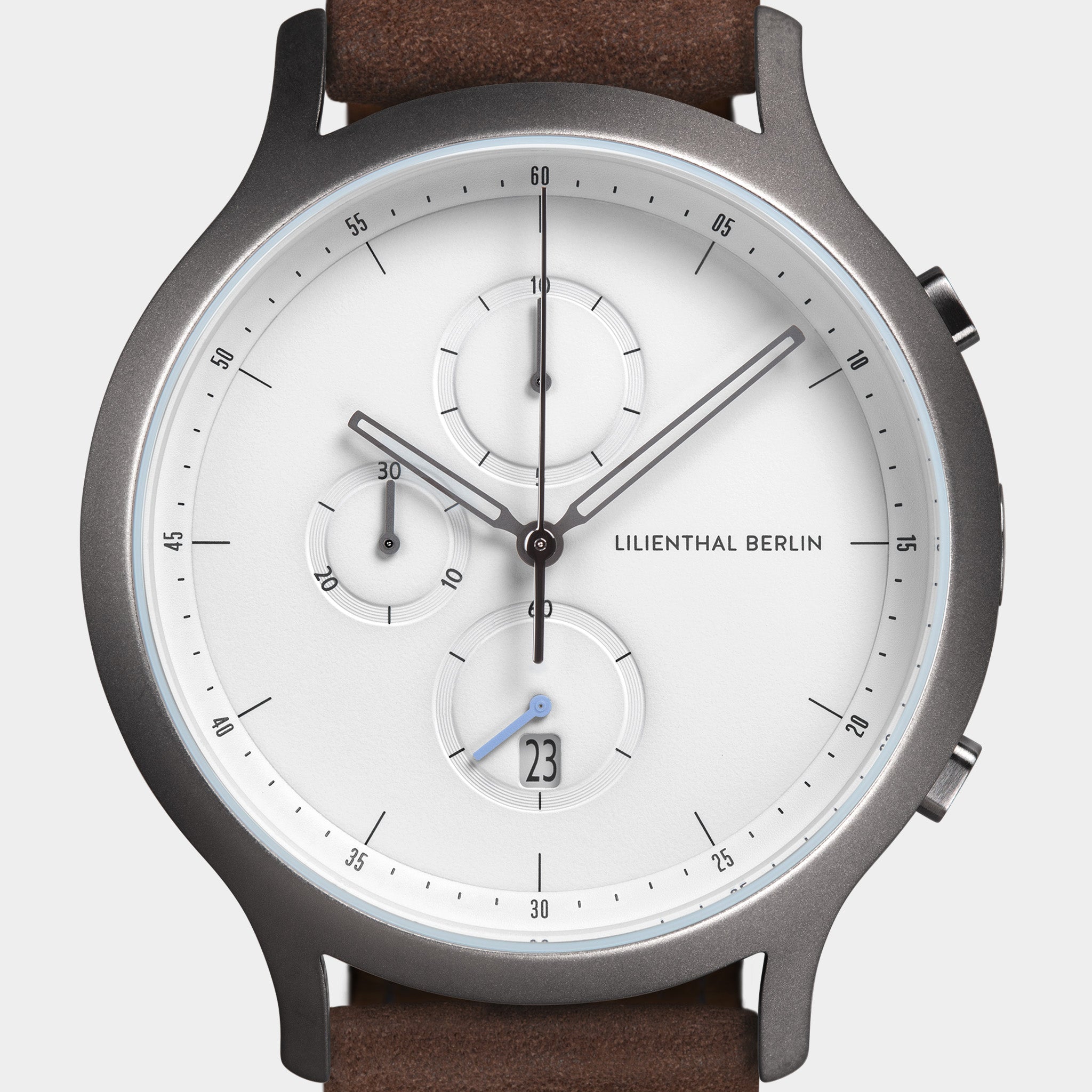 lilienthal-berlin-chronograph-dark-silver-white-mit-lederarmband-2 image 6