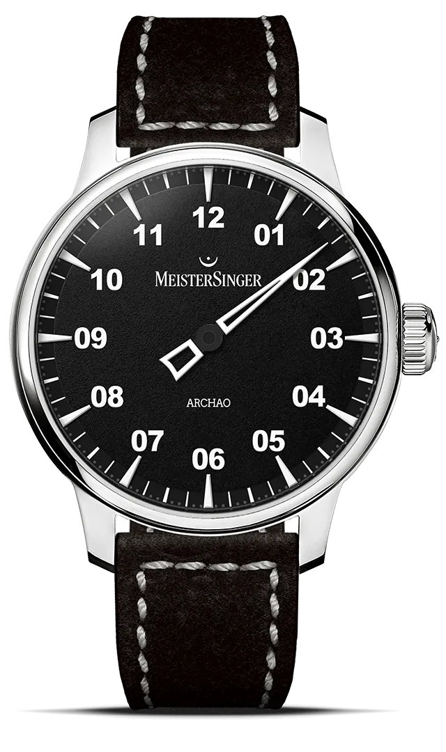 meistersinger-archao-armbanduhr-schwarz image 1