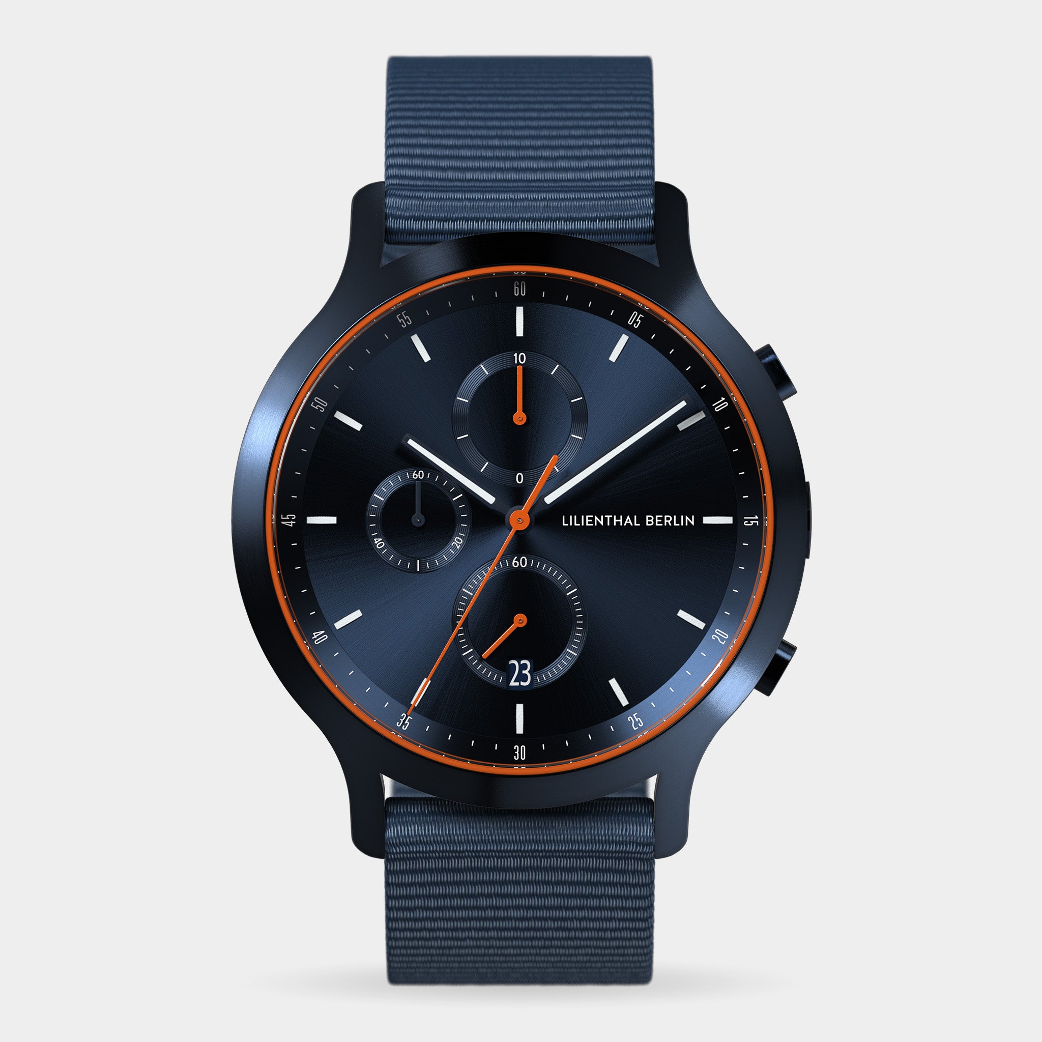 lilienthal-berlin-chronograph-blue-orange-herrenuhr image 1