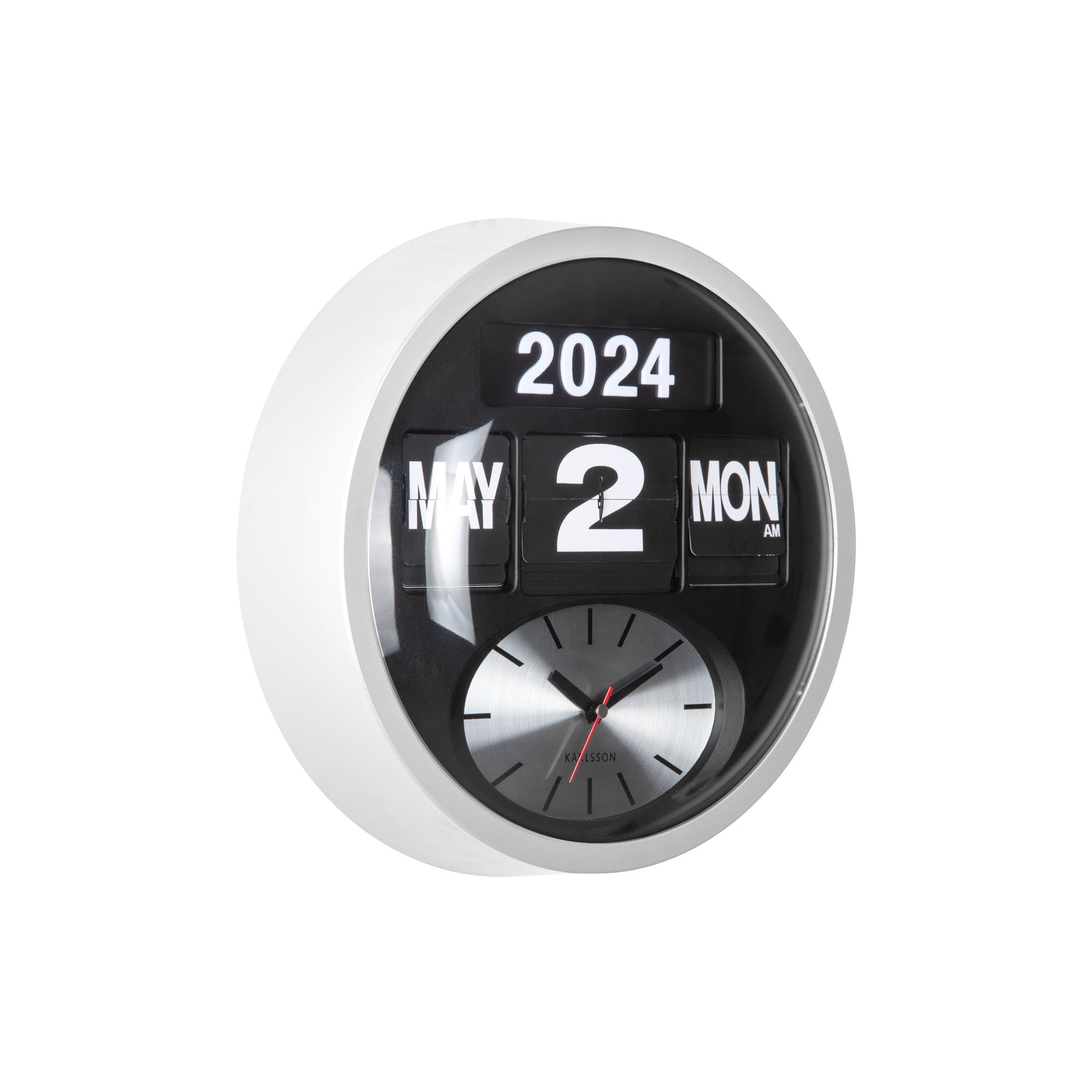 karlsson-round-flip-wanduhr-wei-32-6-x-32-6-cm-32-6-cm image 1