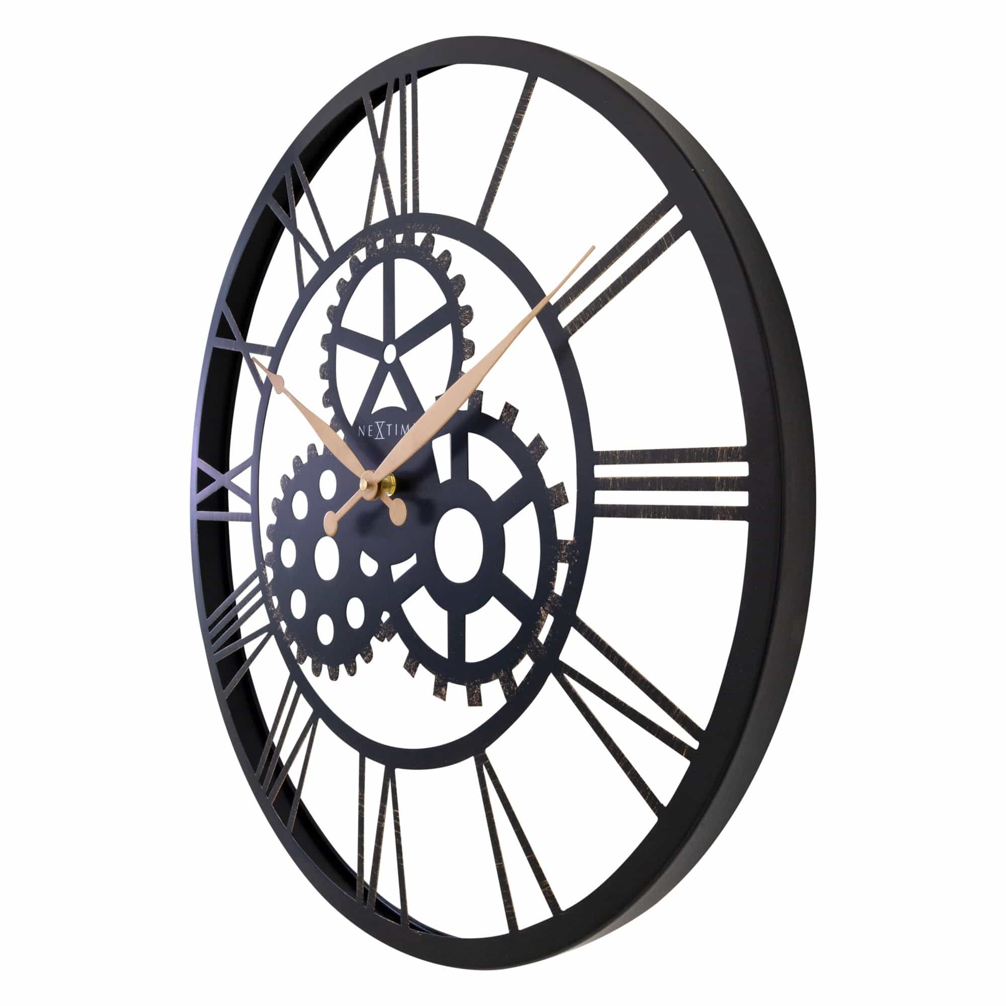 nextime-birmingham-wanduhr-50-cm-metall-industrie-look-leise image 6