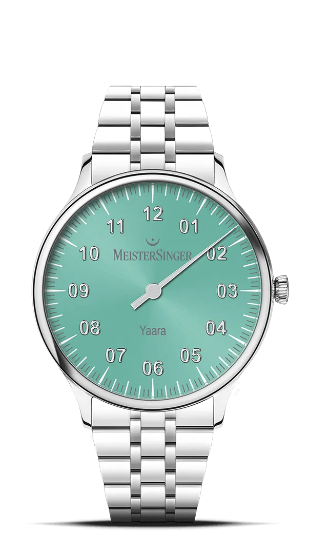 meistersinger-yaara-mint-mit-silber-damenuhr image 1