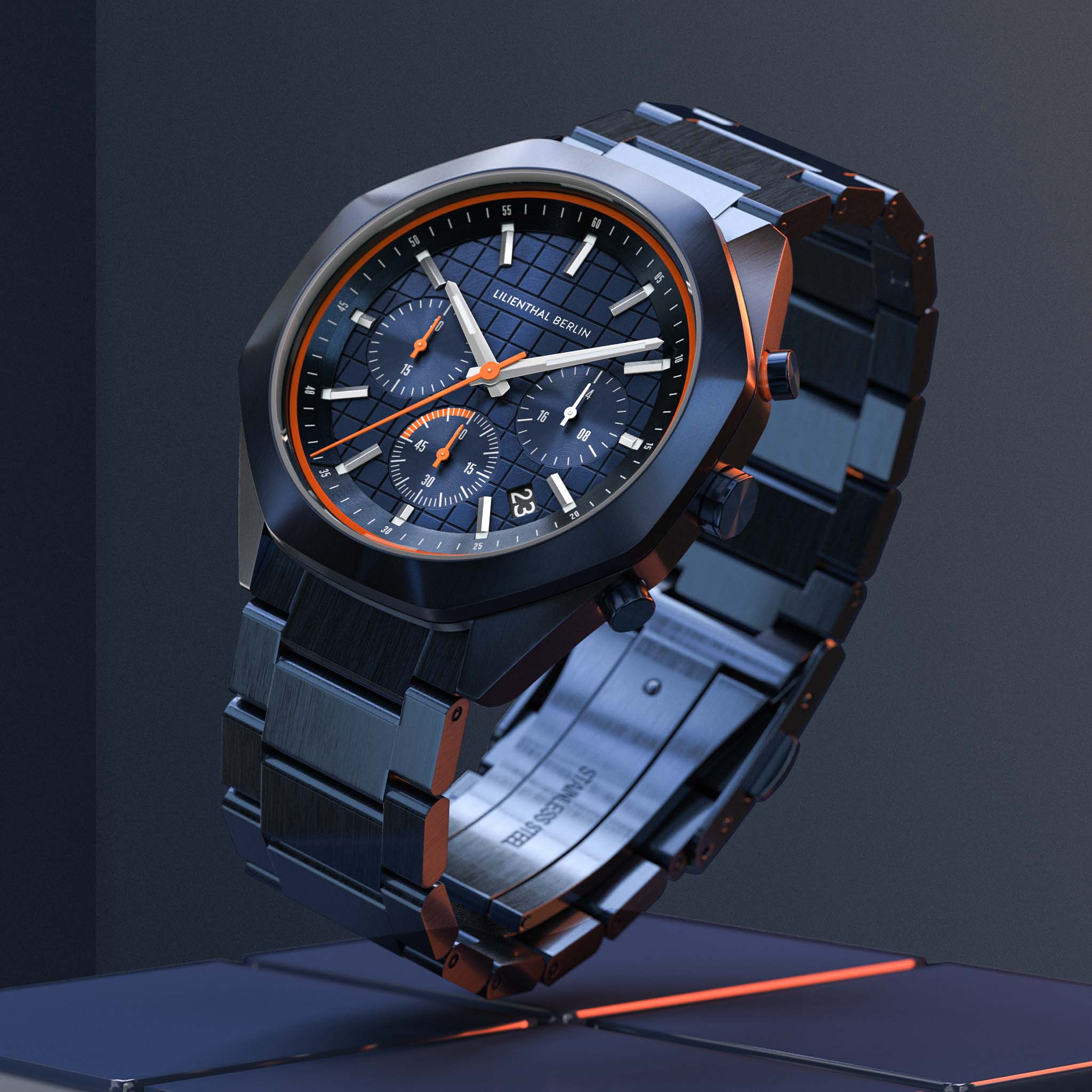 lilienthal-berlin-octachrono-chronograph-blue-orange image 3